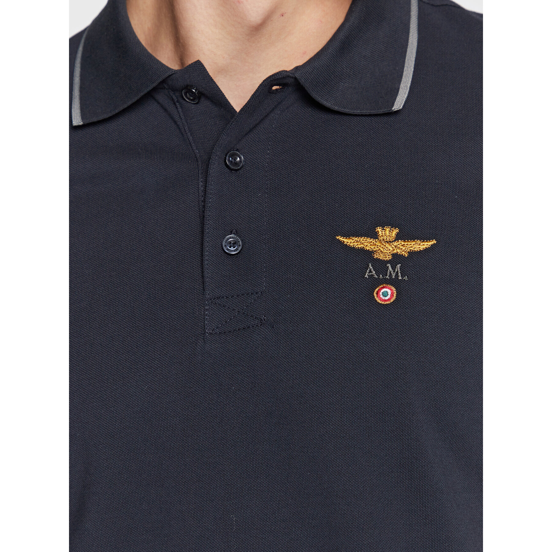 Aeronautica Militare Polokošeľa 222PO1308P82 Tmavomodrá Regular Fit - Pepit.sk