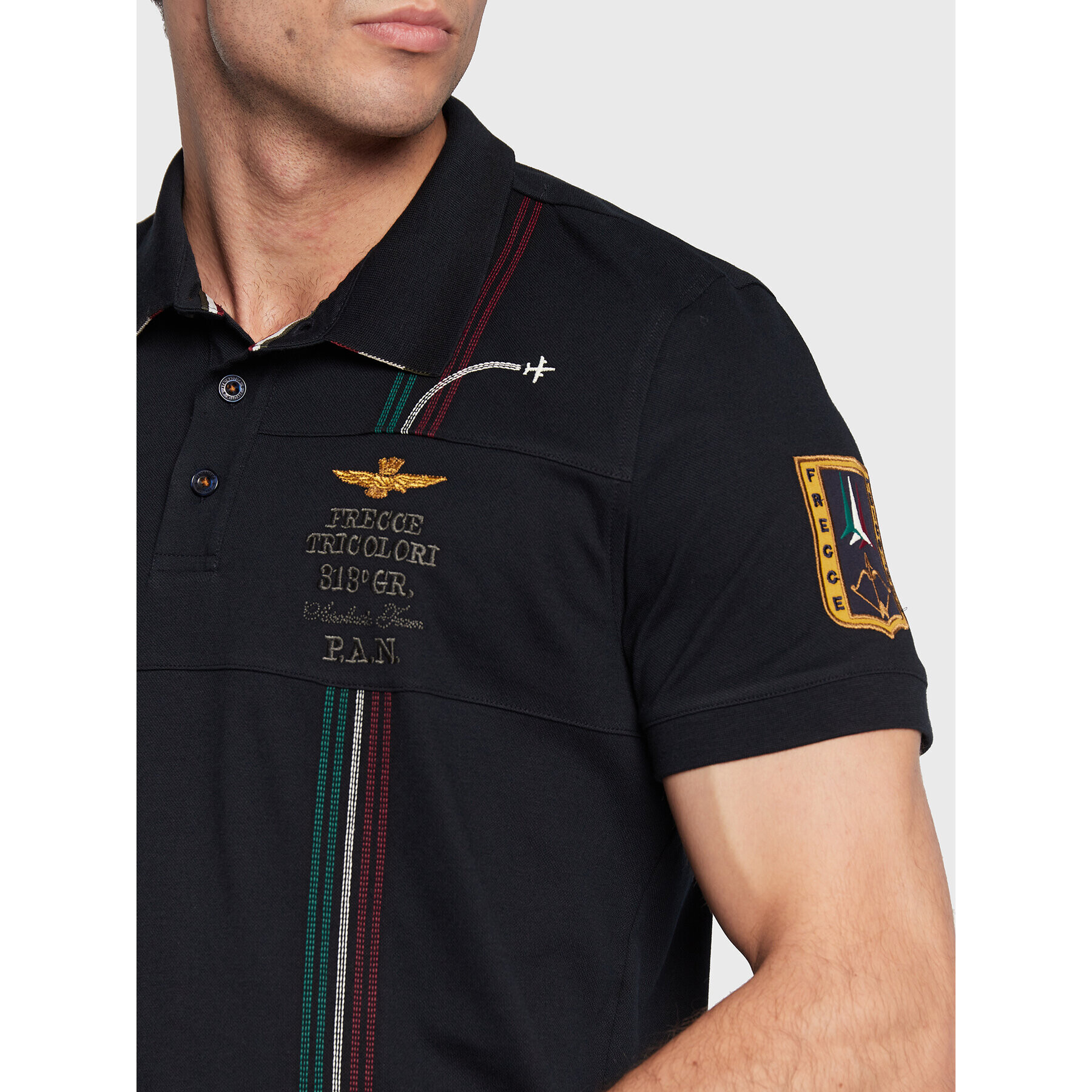 Aeronautica Militare Polokošeľa 222PO1640P199 Tmavomodrá Regular Fit - Pepit.sk