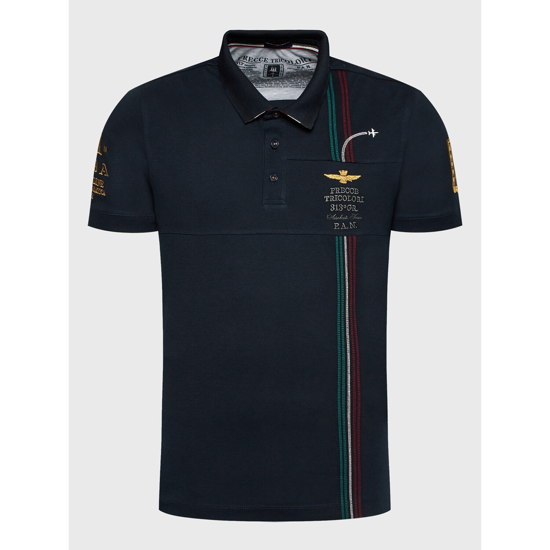 Aeronautica Militare Polokošeľa 222PO1640P199 Tmavomodrá Regular Fit - Pepit.sk