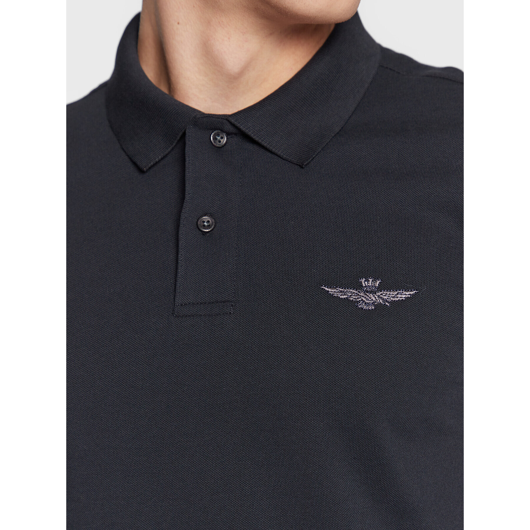 Aeronautica Militare Polokošeľa 222PO1646P191 Tmavomodrá Slim Fit - Pepit.sk