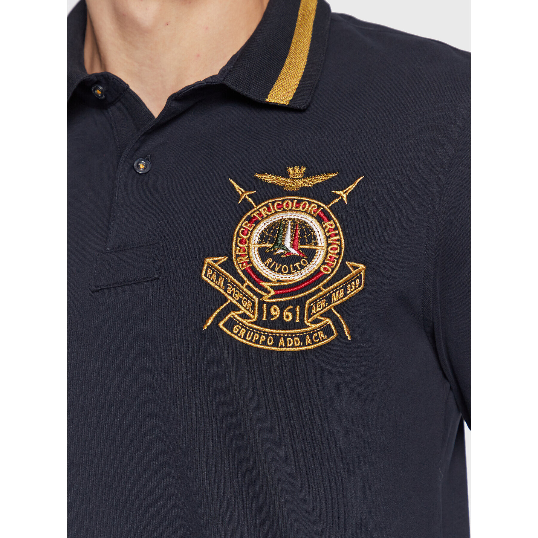 Aeronautica Militare Polokošeľa 222PO1655J564 Tmavomodrá Regular Fit - Pepit.sk