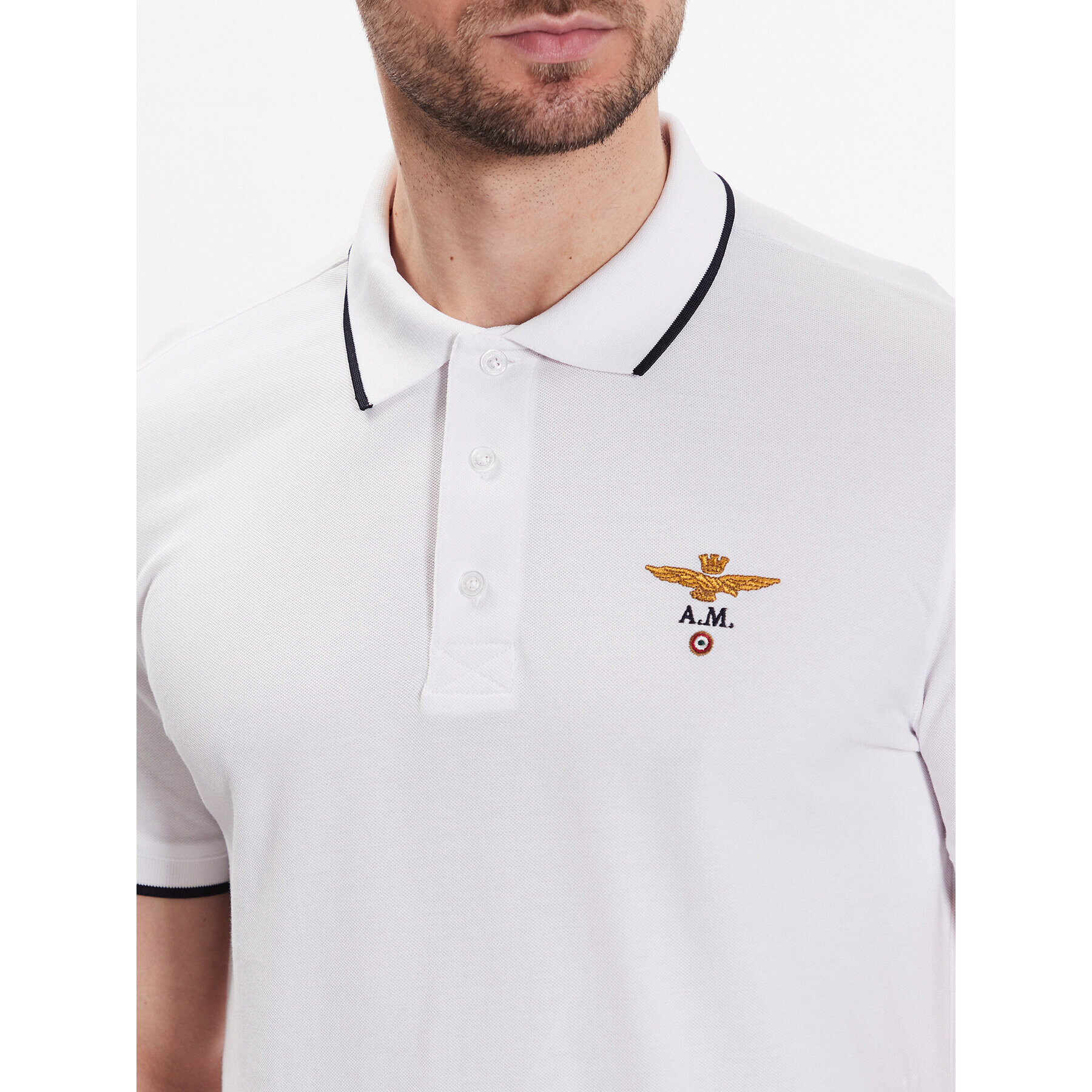 Aeronautica Militare Polokošeľa 231PO1308P82 Biela Regular Fit - Pepit.sk