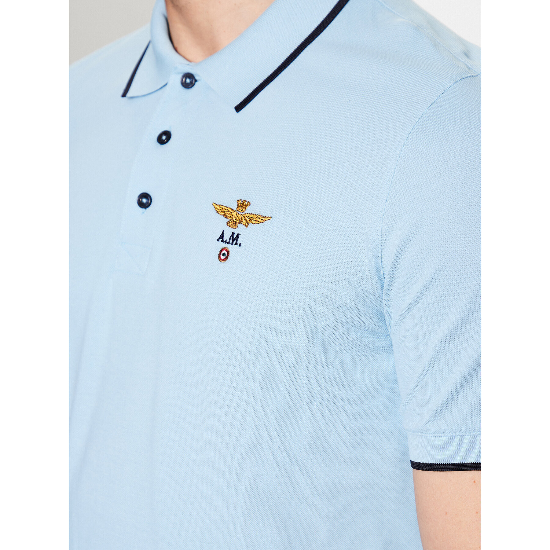 Aeronautica Militare Polokošeľa 231PO1308P82 Modrá Regular Fit - Pepit.sk