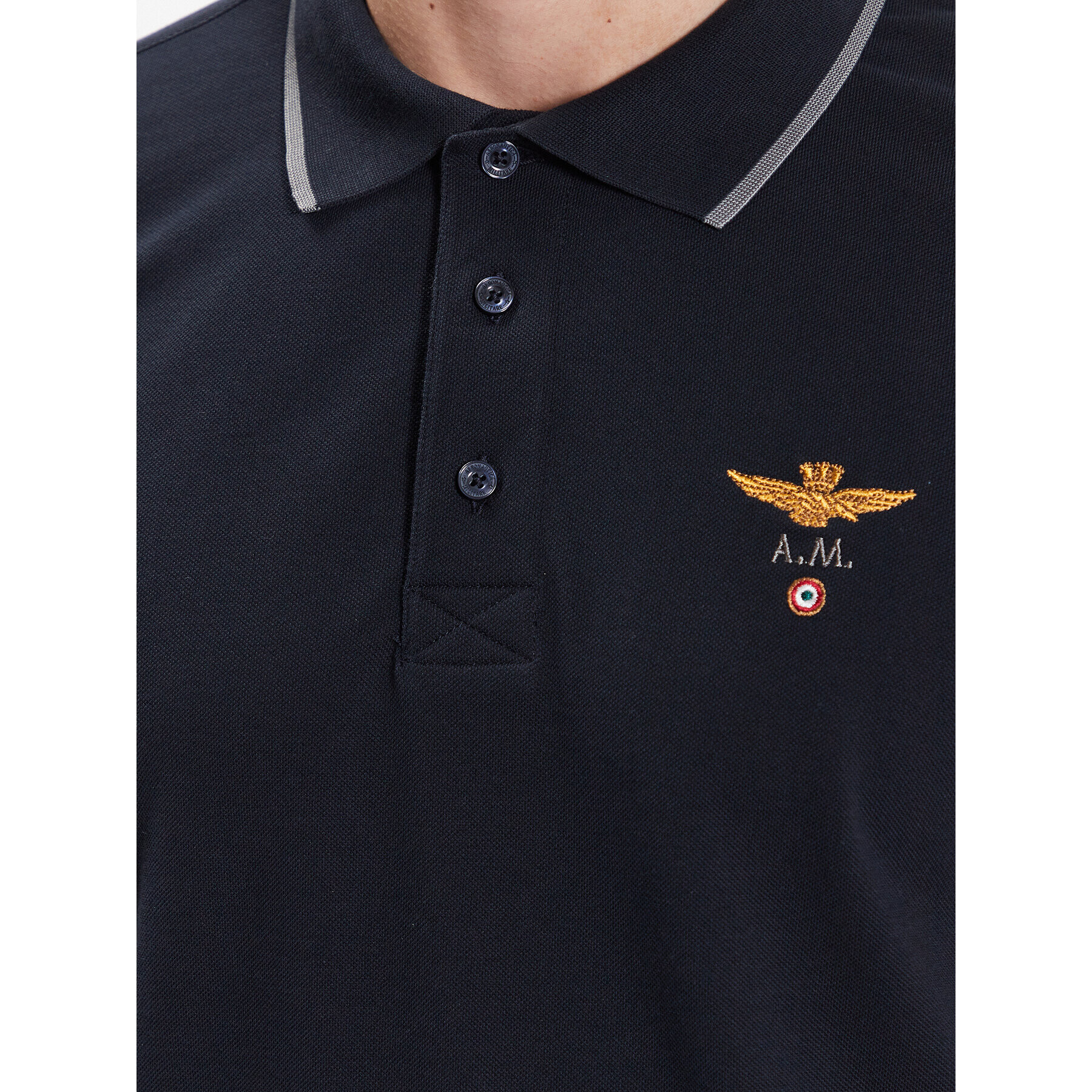 Aeronautica Militare Polokošeľa 231PO1308P82 Tmavomodrá Regular Fit - Pepit.sk