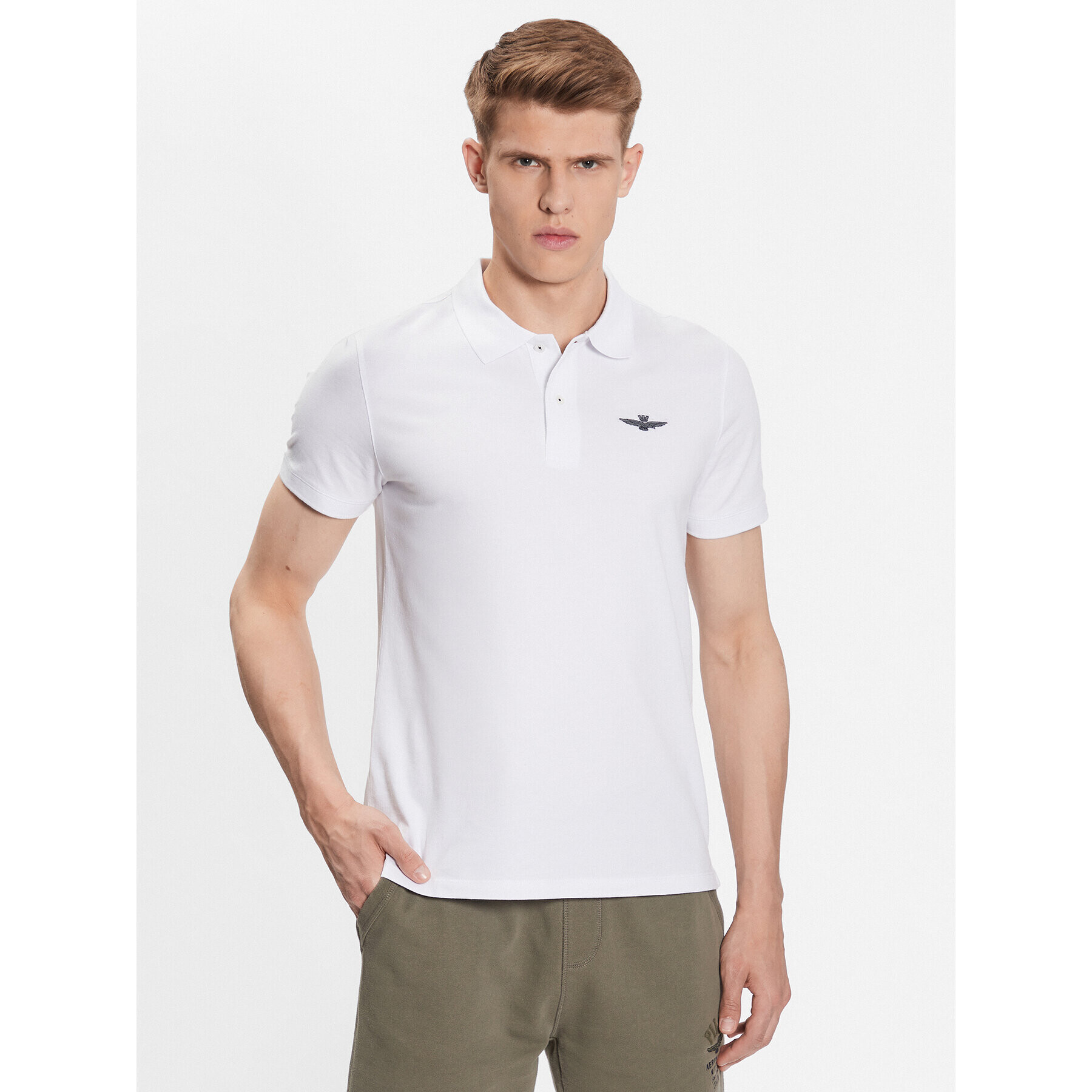 Aeronautica Militare Polokošeľa 231PO1430P178 Biela Slim Fit - Pepit.sk