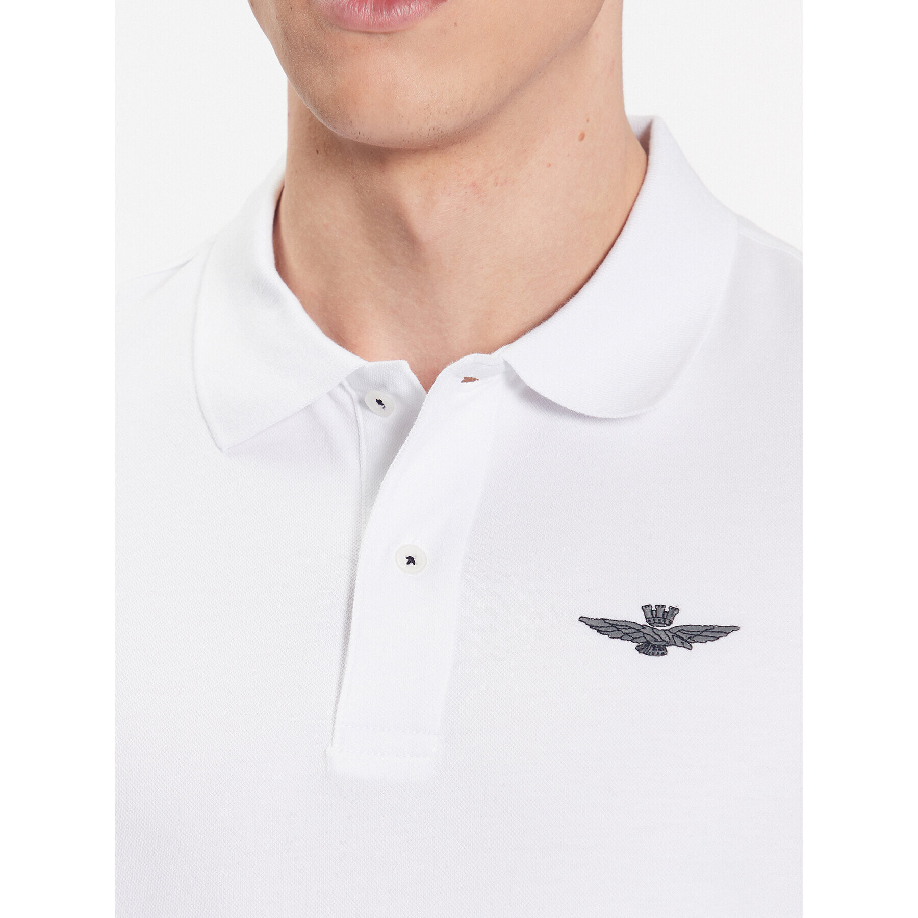 Aeronautica Militare Polokošeľa 231PO1430P178 Biela Slim Fit - Pepit.sk