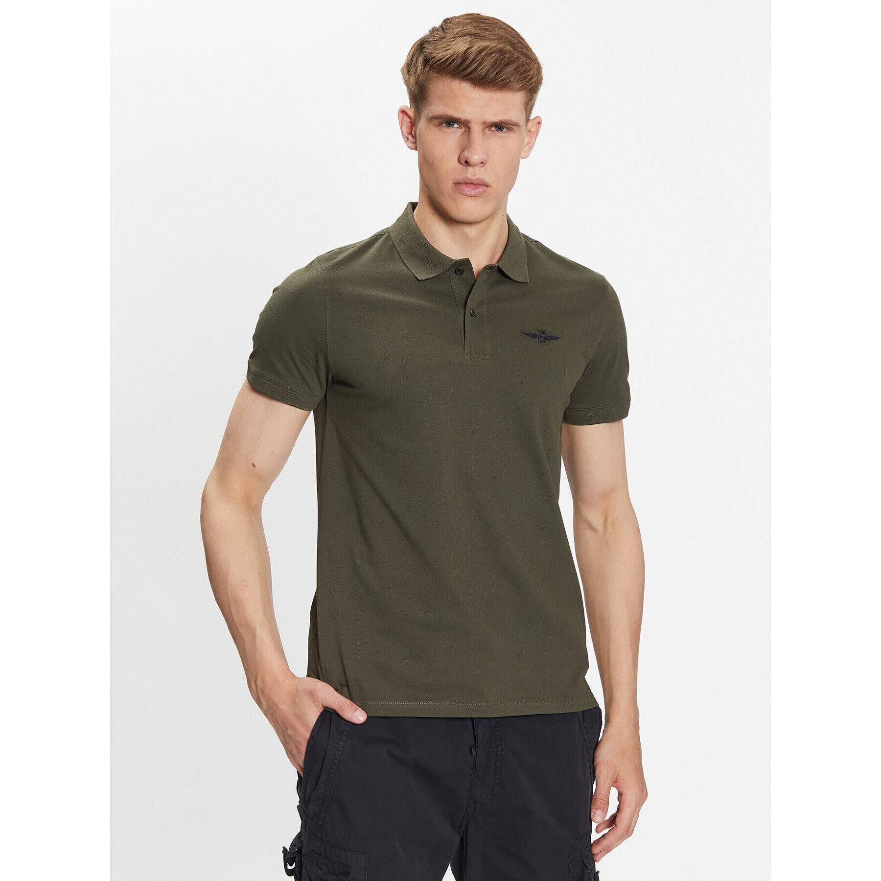 Aeronautica Militare Polokošeľa 231PO1430P178 Zelená Slim Fit - Pepit.sk