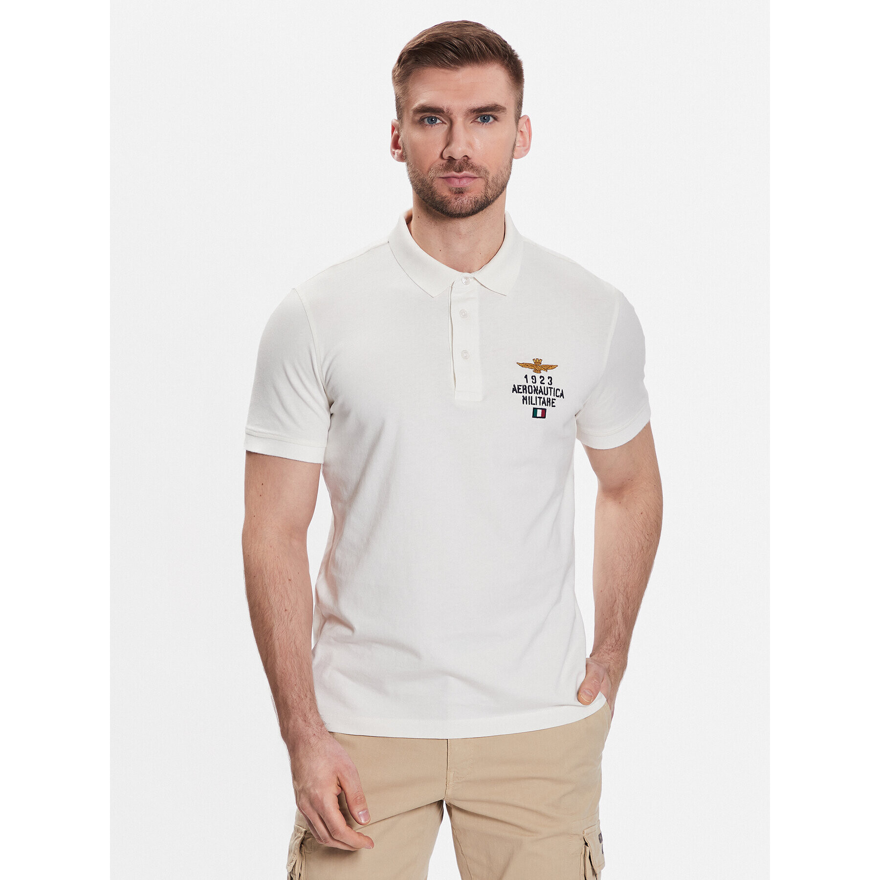 Aeronautica Militare Polokošeľa 231PO1670J581 Biela Regular Fit - Pepit.sk