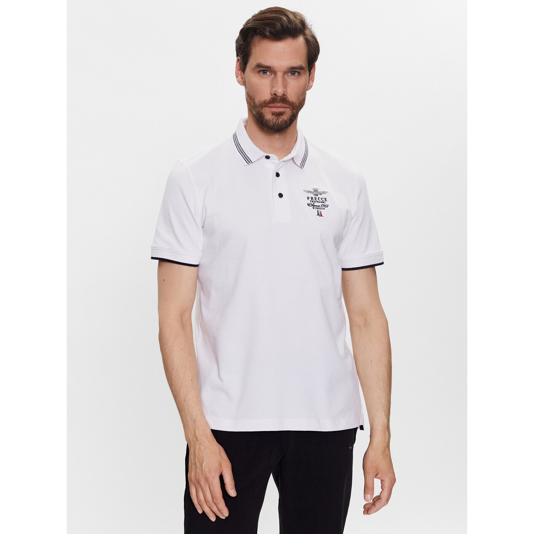 Aeronautica Militare Polokošeľa 231PO1673P191 Biela Slim Fit - Pepit.sk