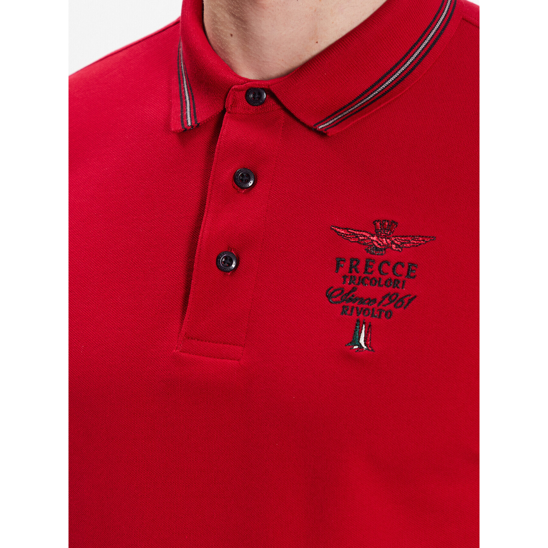 Aeronautica Militare Polokošeľa 231PO1673P191 Červená Slim Fit - Pepit.sk