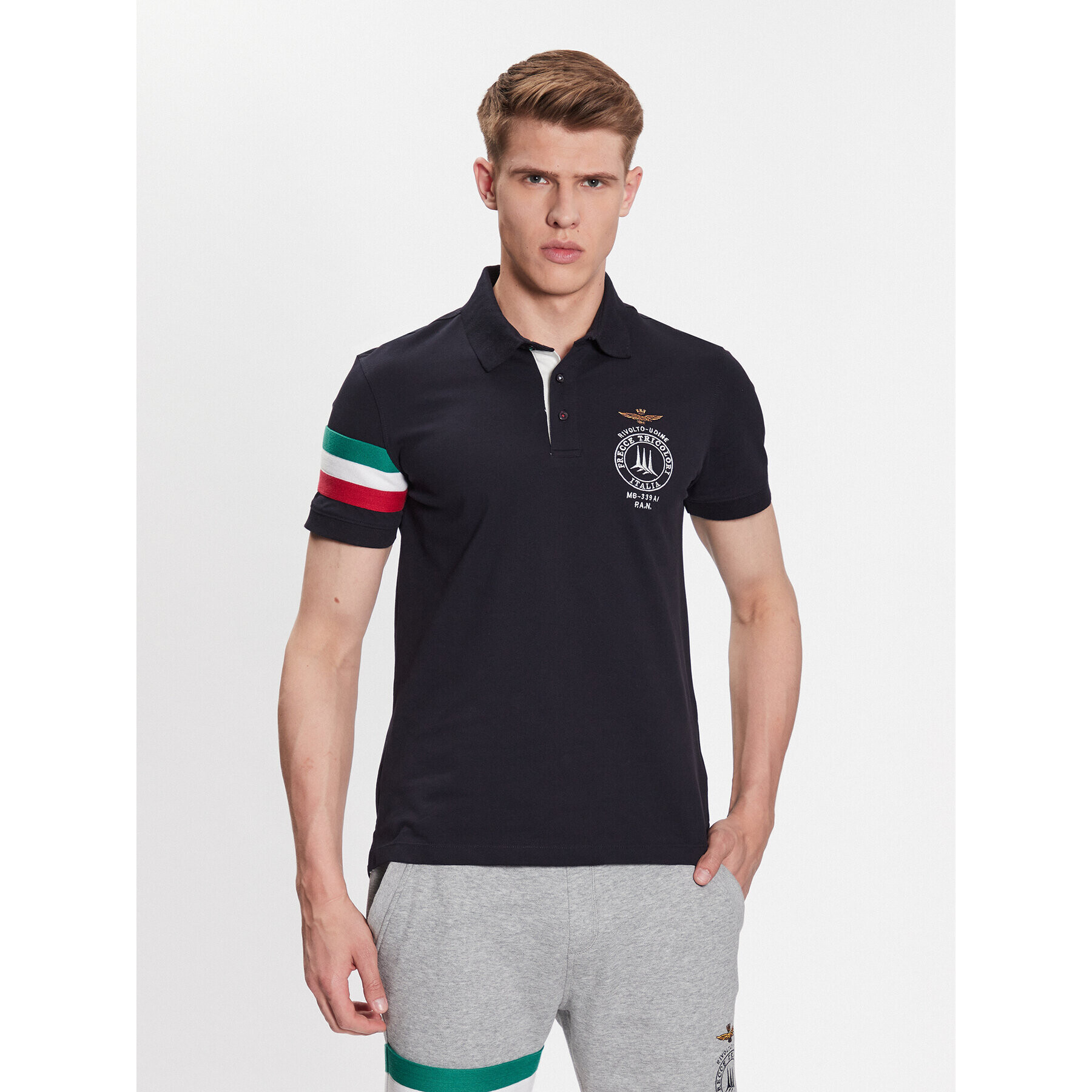 Aeronautica Militare Polokošeľa 231PO1676P191 Tmavomodrá Regular Fit - Pepit.sk