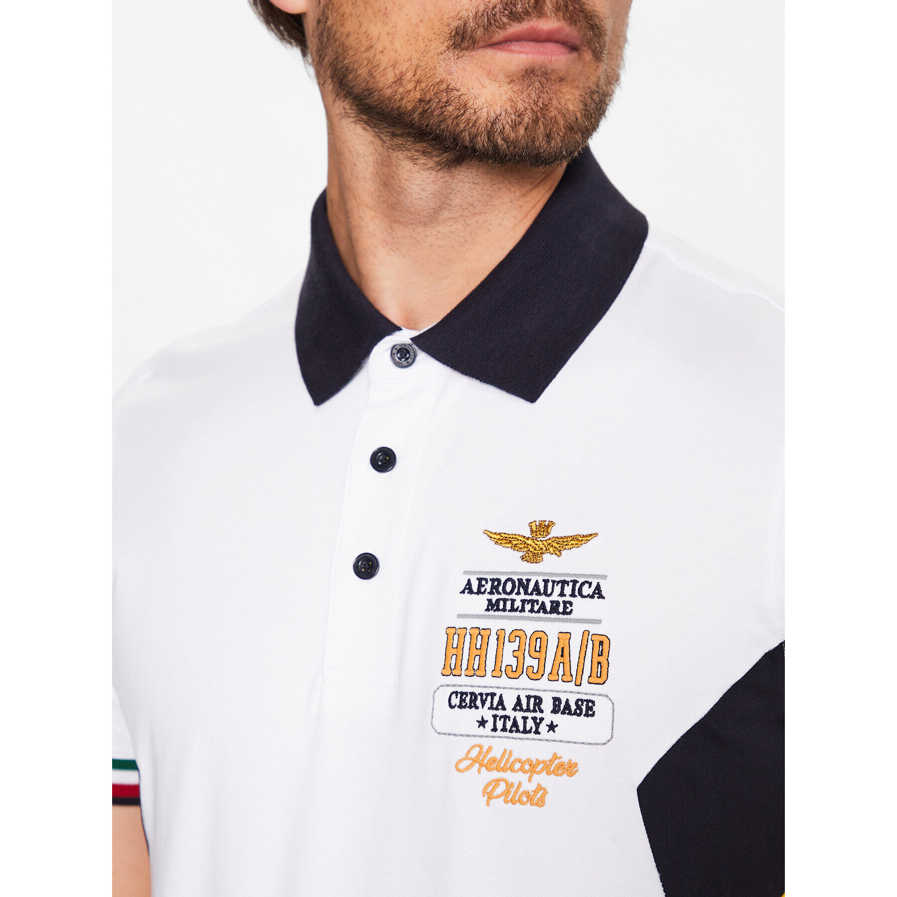 Aeronautica Militare Polokošeľa 231PO1677P199 Biela Regular Fit - Pepit.sk