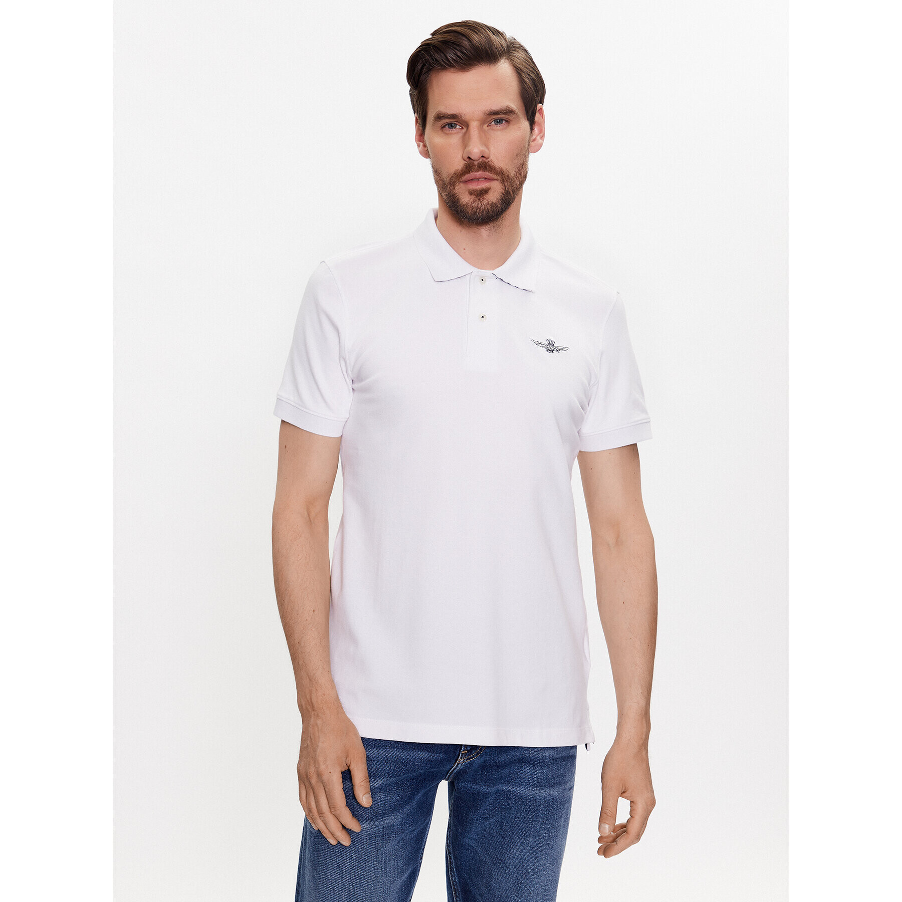 Aeronautica Militare Polokošeľa 231PO1678P191 Biela Slim Fit - Pepit.sk