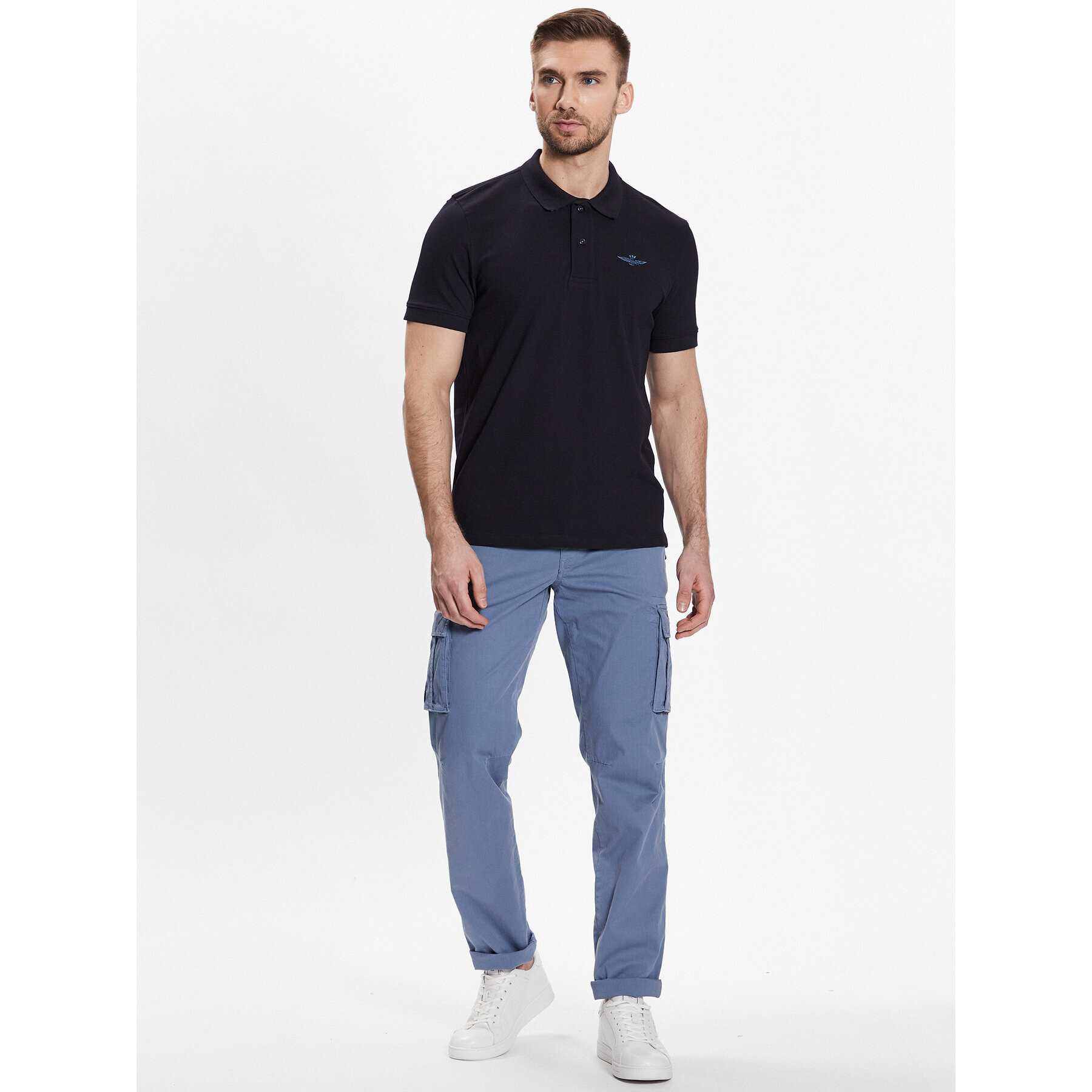 Aeronautica Militare Polokošeľa 231PO1678P191 Tmavomodrá Slim Fit - Pepit.sk