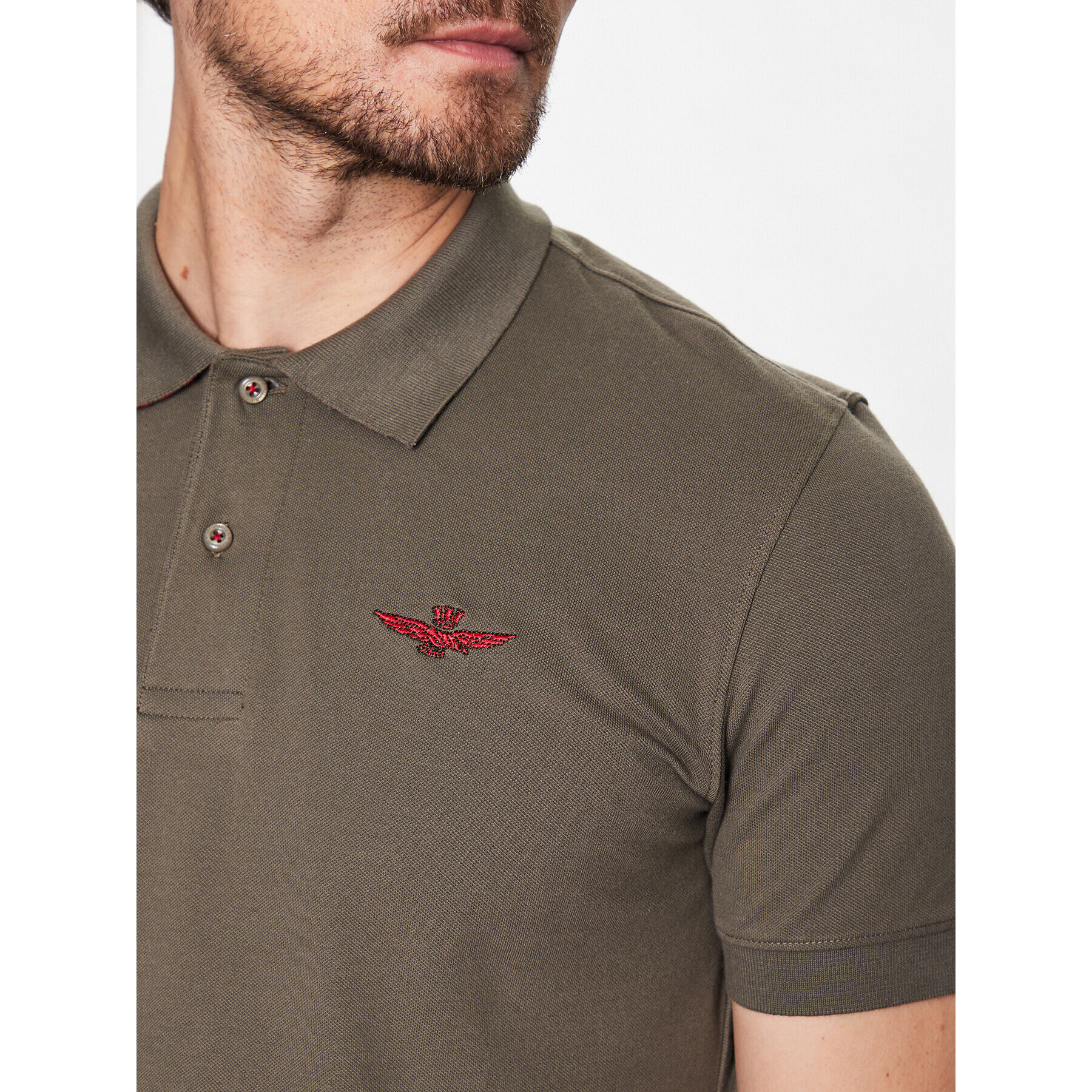 Aeronautica Militare Polokošeľa 231PO1678P191 Zelená Slim Fit - Pepit.sk