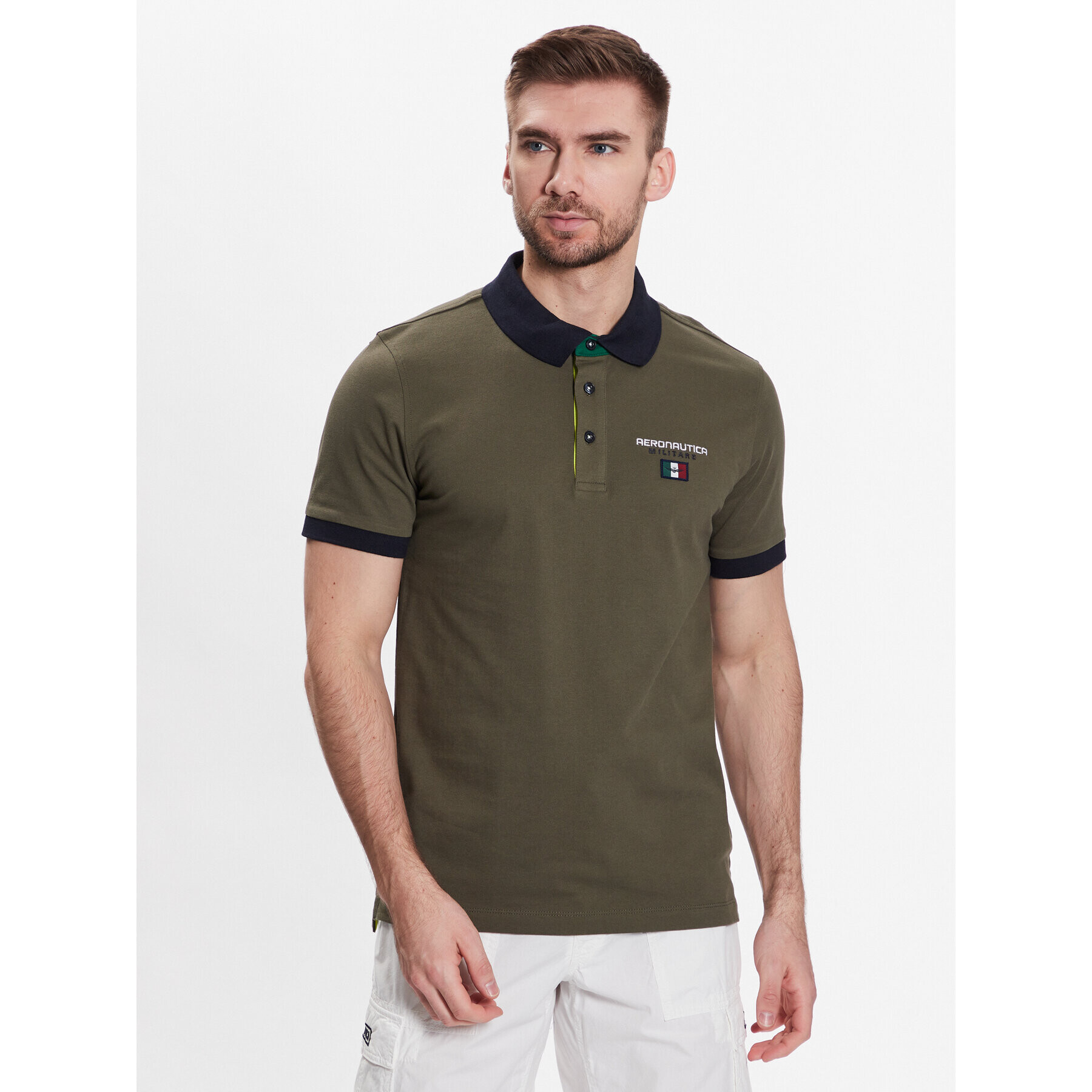 Aeronautica Militare Polokošeľa 231PO1679P173 Kaki Regular Fit - Pepit.sk