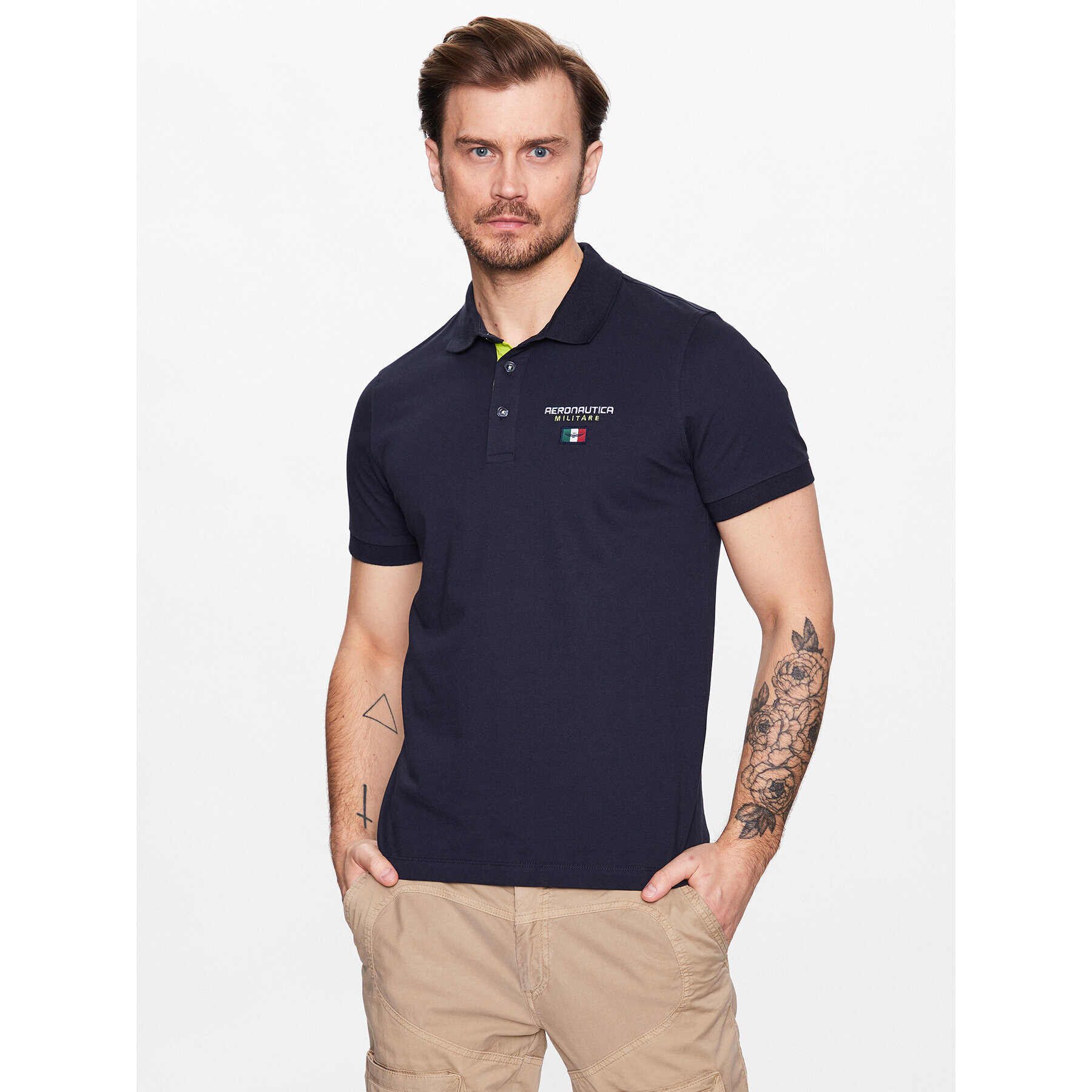 Aeronautica Militare Polokošeľa 231PO1679P173 Tmavomodrá Regular Fit - Pepit.sk