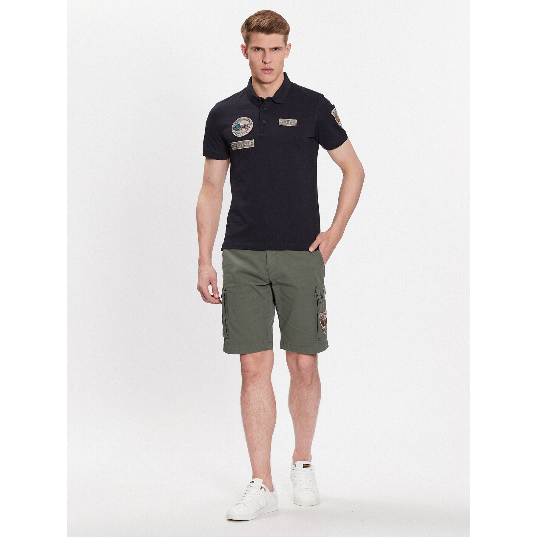 Aeronautica Militare Polokošeľa 231PO1682P192 Tmavomodrá Regular Fit - Pepit.sk