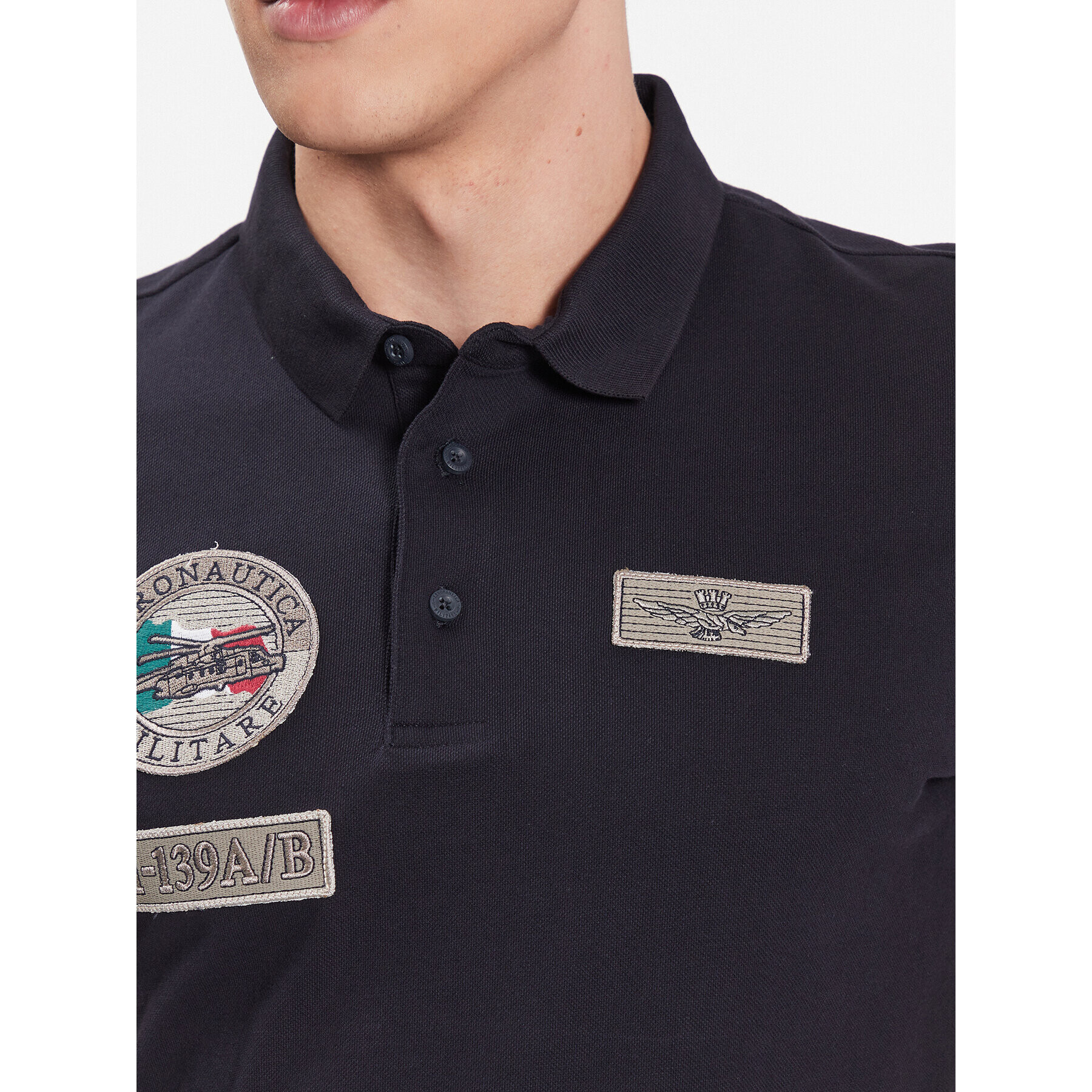 Aeronautica Militare Polokošeľa 231PO1682P192 Tmavomodrá Regular Fit - Pepit.sk