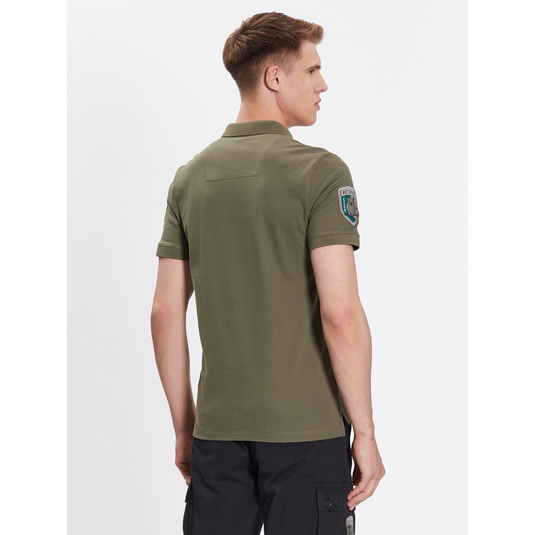 Aeronautica Militare Polokošeľa 231PO1682P192 Zelená Regular Fit - Pepit.sk