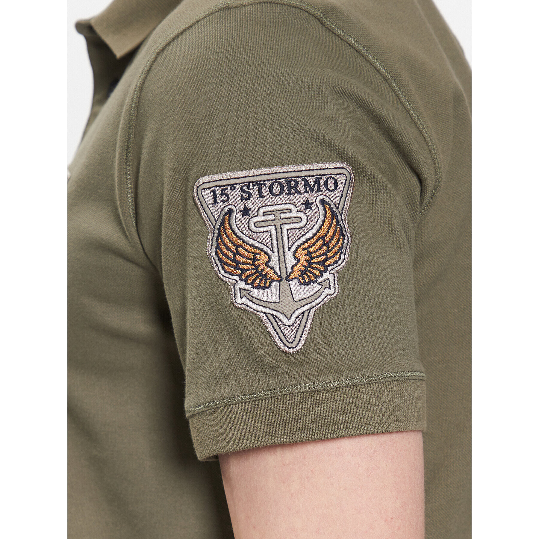 Aeronautica Militare Polokošeľa 231PO1682P192 Zelená Regular Fit - Pepit.sk