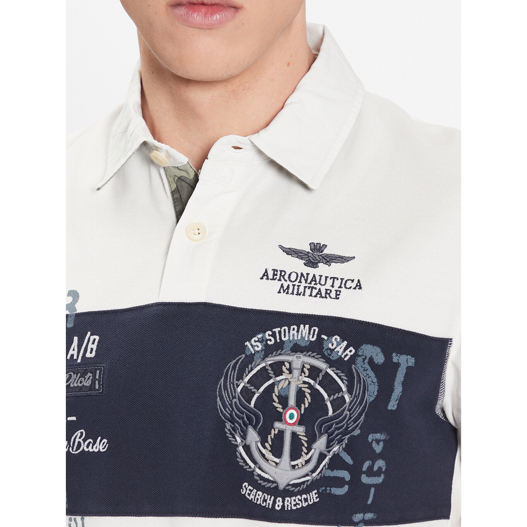 Aeronautica Militare Polokošeľa 231PO1683P310 Biela Regular Fit - Pepit.sk