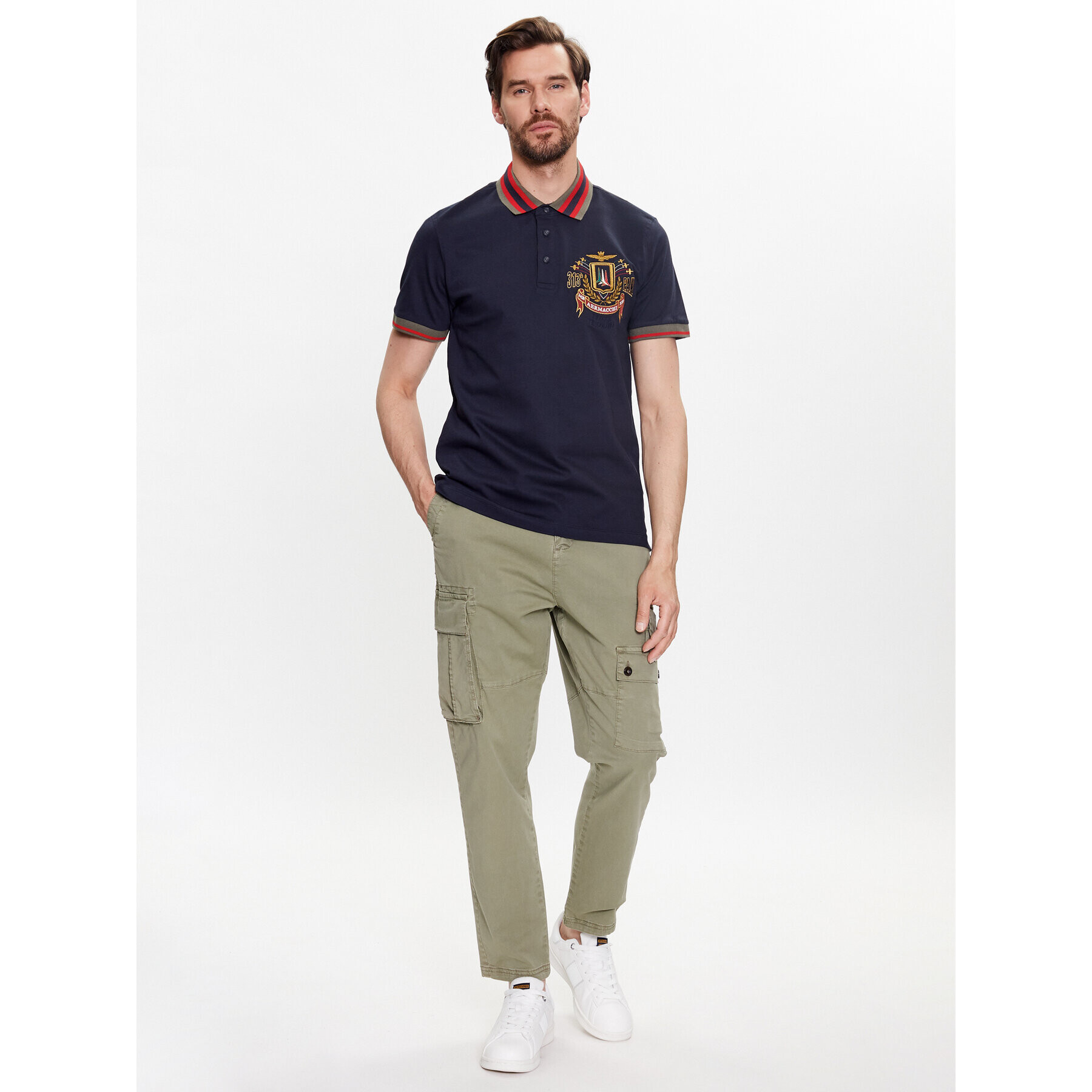 Aeronautica Militare Polokošeľa 231PO1687P314 Tmavomodrá Regular Fit - Pepit.sk