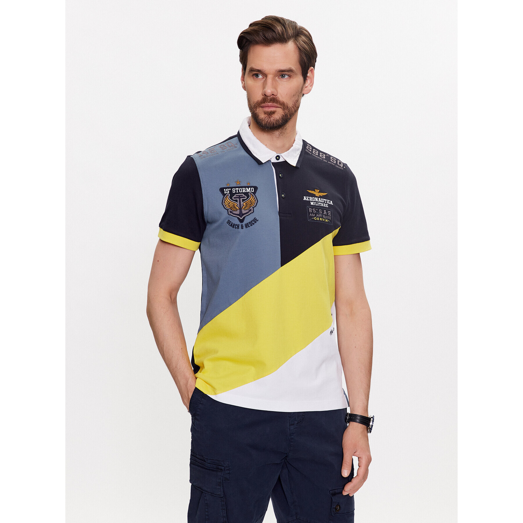 Aeronautica Militare Polokošeľa 231PO1688P199 Farebná Regular Fit - Pepit.sk