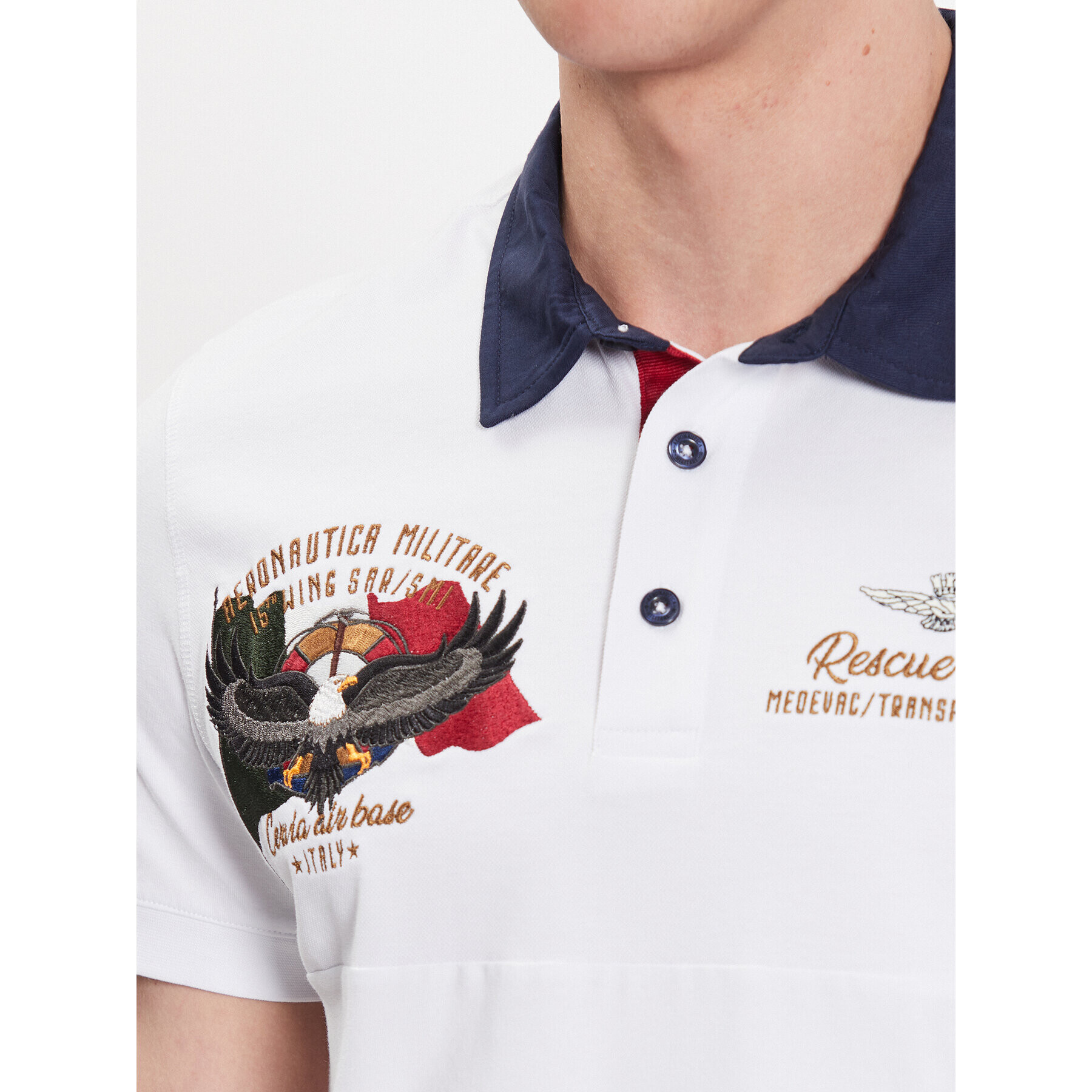 Aeronautica Militare Polokošeľa 231PO1693J595 Biela Regular Fit - Pepit.sk