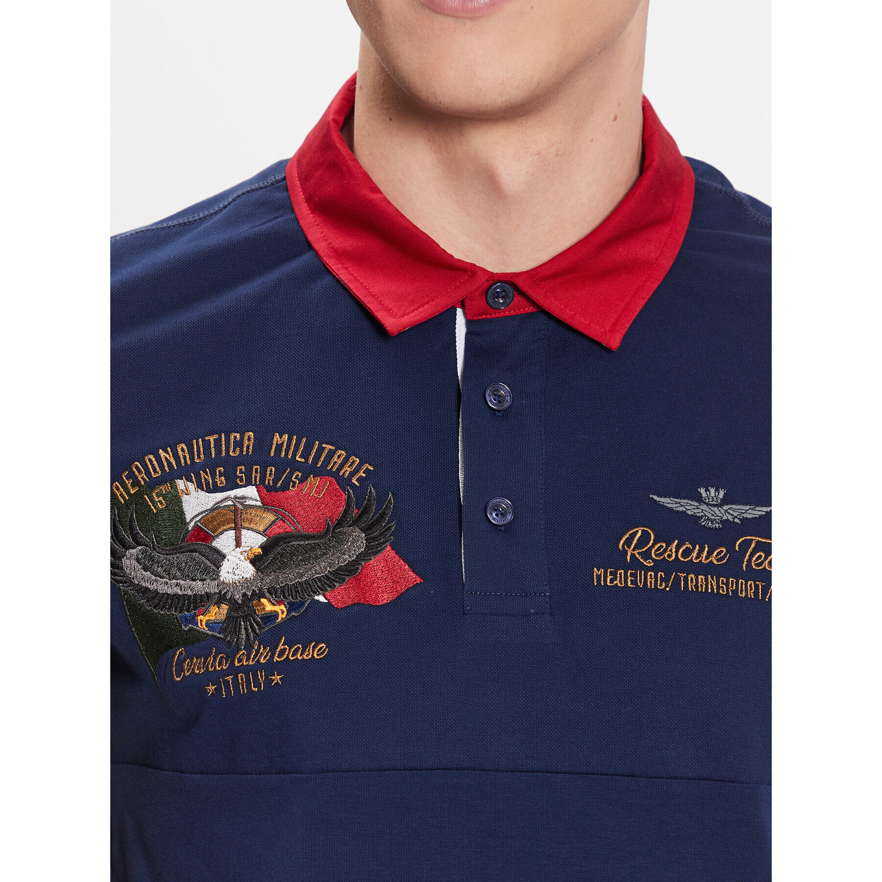 Aeronautica Militare Polokošeľa 231PO1693J595 Tmavomodrá Regular Fit - Pepit.sk