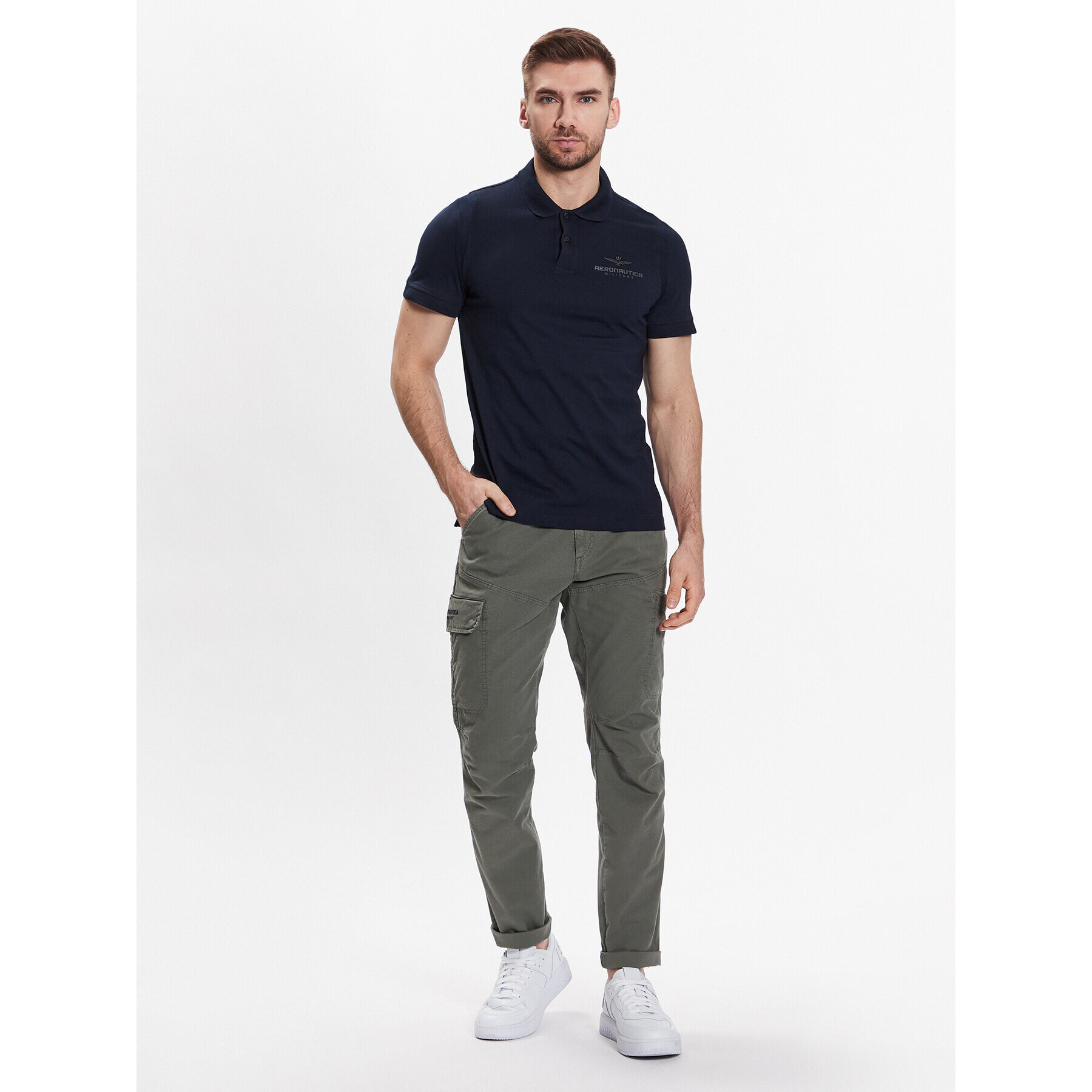 Aeronautica Militare Polokošeľa 231PO1694J593 Tmavomodrá Regular Fit - Pepit.sk