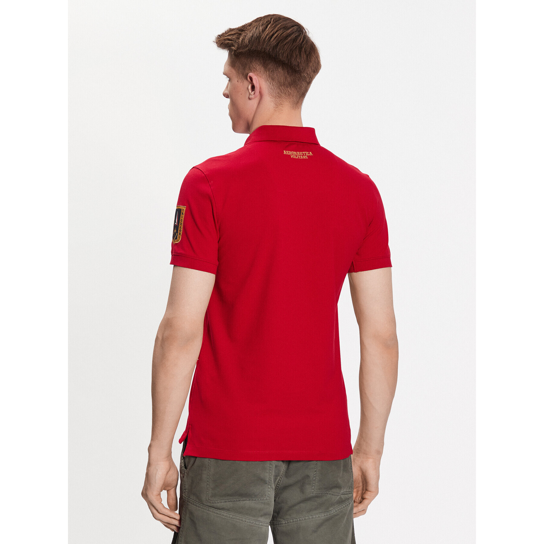 Aeronautica Militare Polokošeľa 231PO1695P191 Červená Regular Fit - Pepit.sk