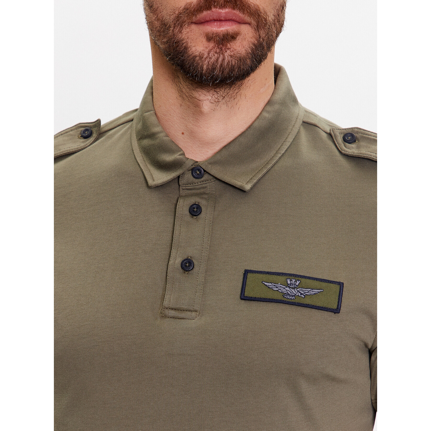 Aeronautica Militare Polokošeľa 231PO1696J599 Zelená Regular Fit - Pepit.sk