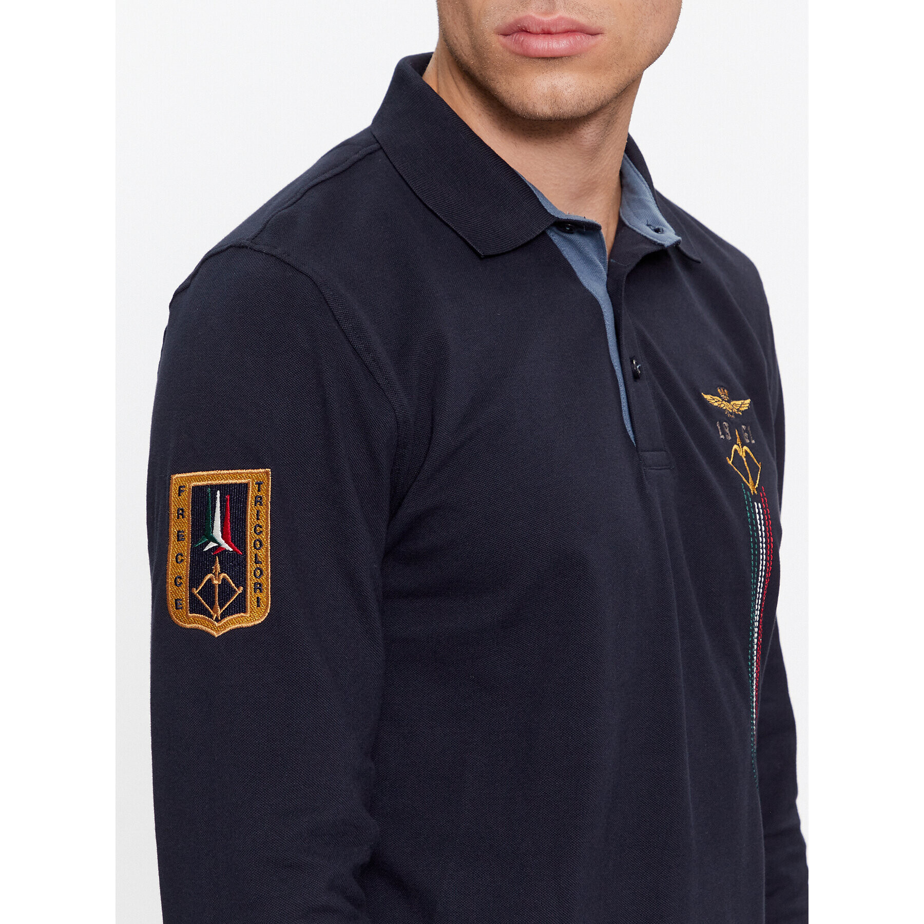 Aeronautica Militare Polokošeľa 232PO1727P191 Tmavomodrá Regular Fit - Pepit.sk