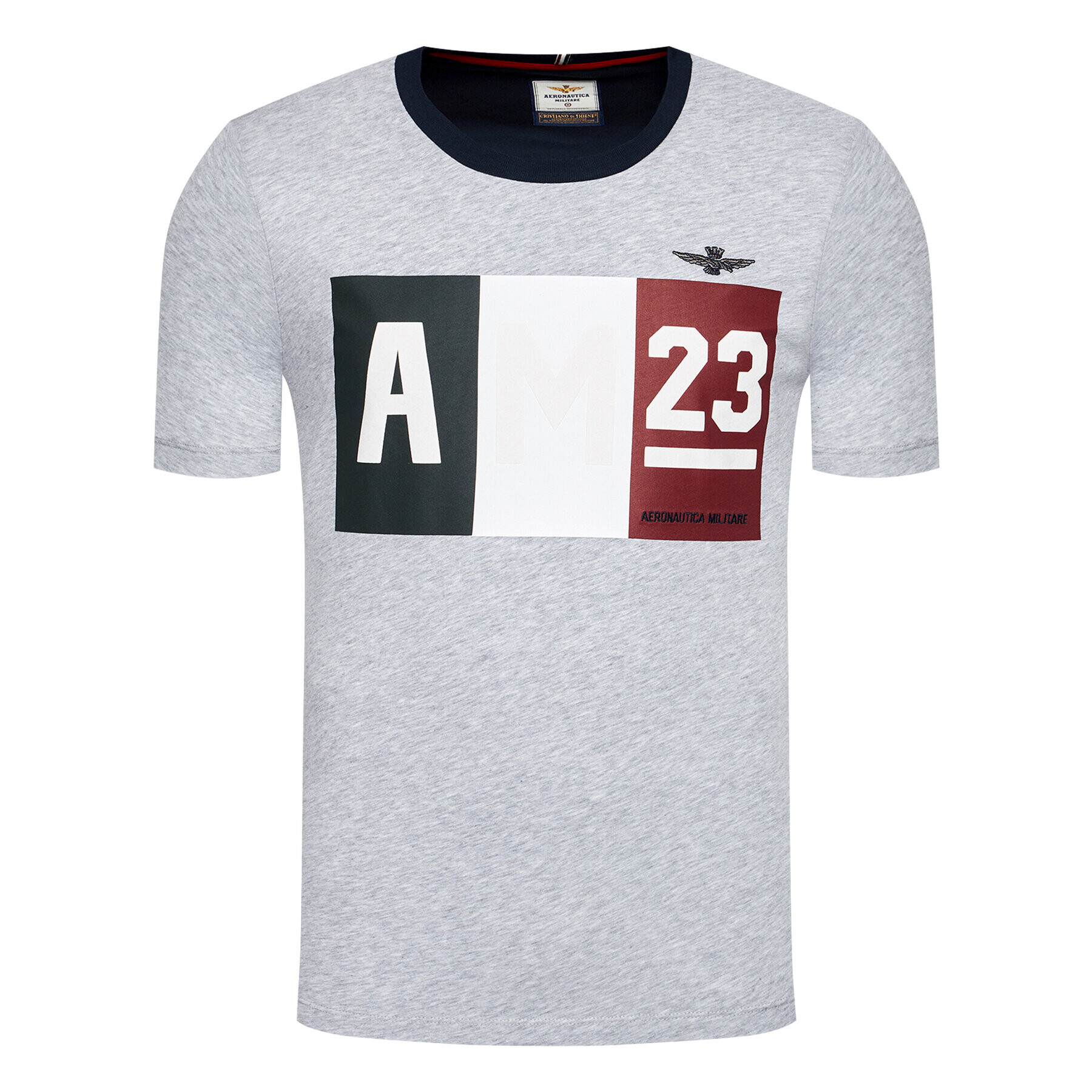 Aeronautica Militare Tričko 211TS1866J492 Sivá Regular Fit - Pepit.sk