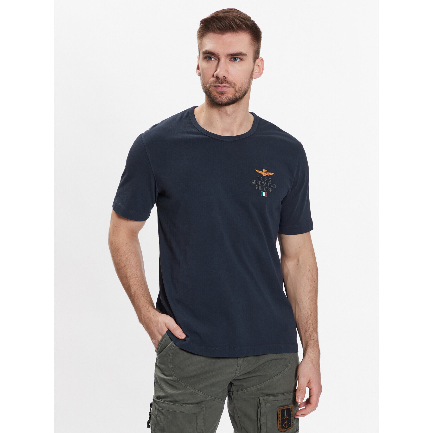 Aeronautica Militare Tričko 231TS2053J581 Tmavomodrá Regular Fit - Pepit.sk