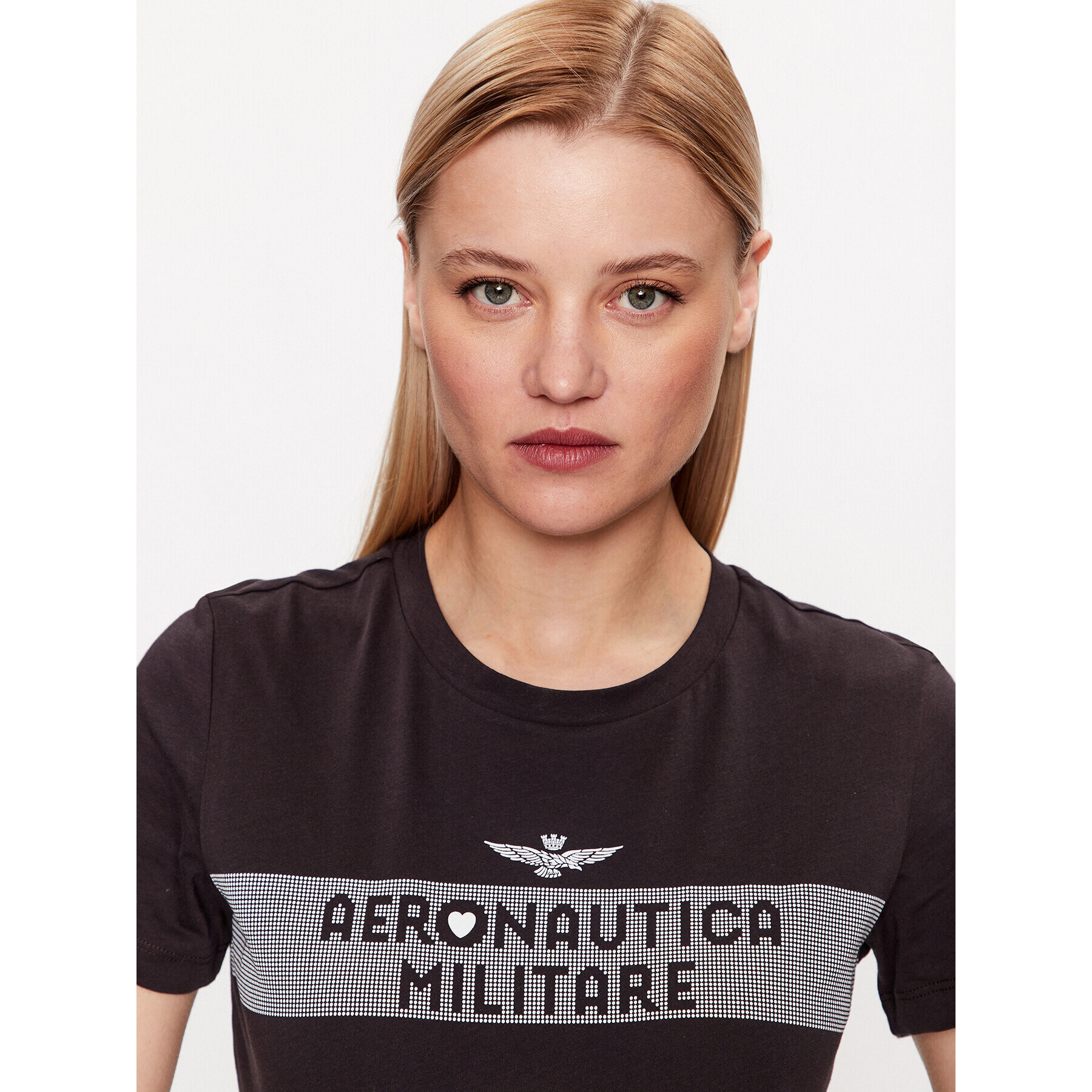 Aeronautica Militare Tričko 231TS2101DJ510 Čierna Regular Fit - Pepit.sk