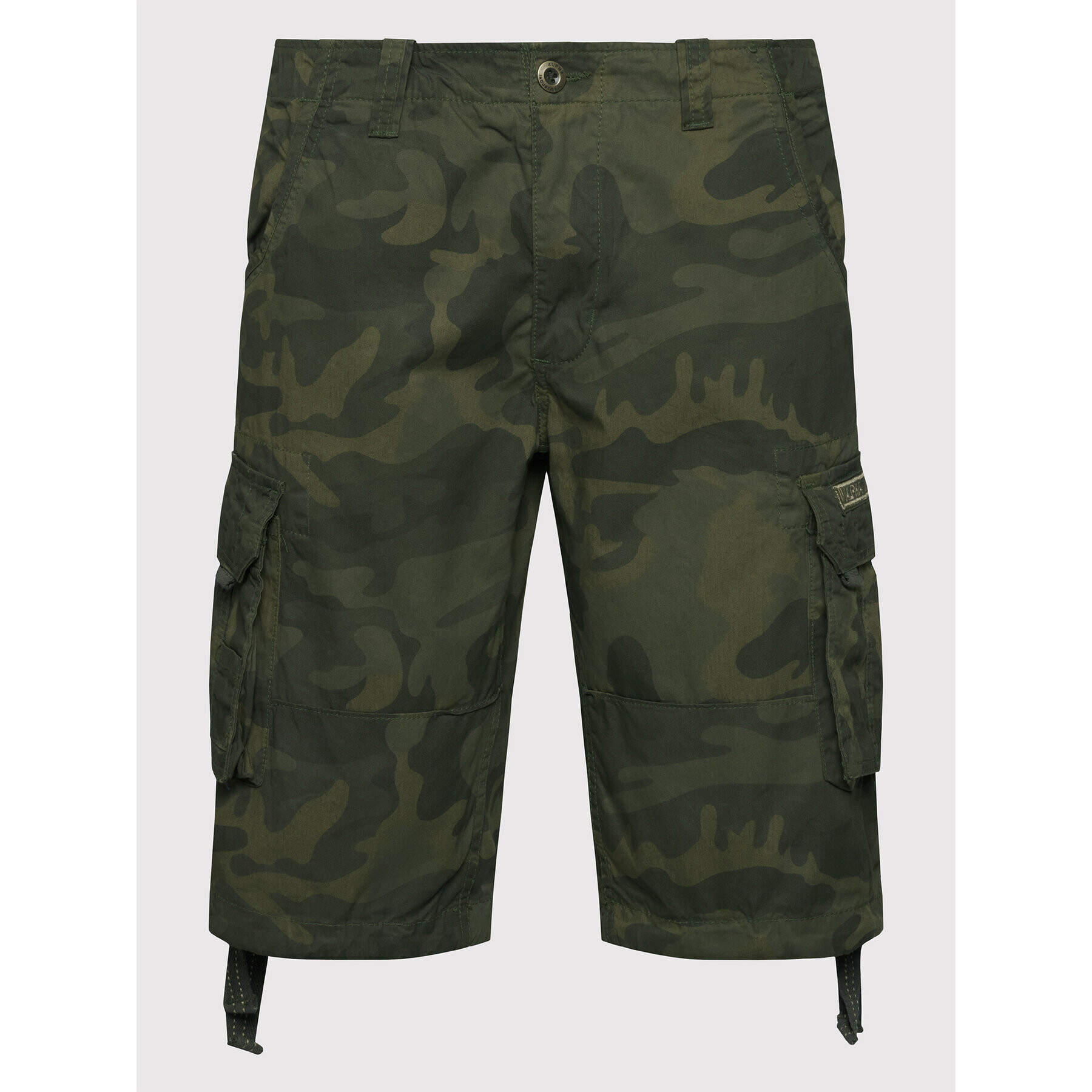 Alpha Industries Bavlnené šortky Jet Camo 191200C Zelená Regular Fit - Pepit.sk