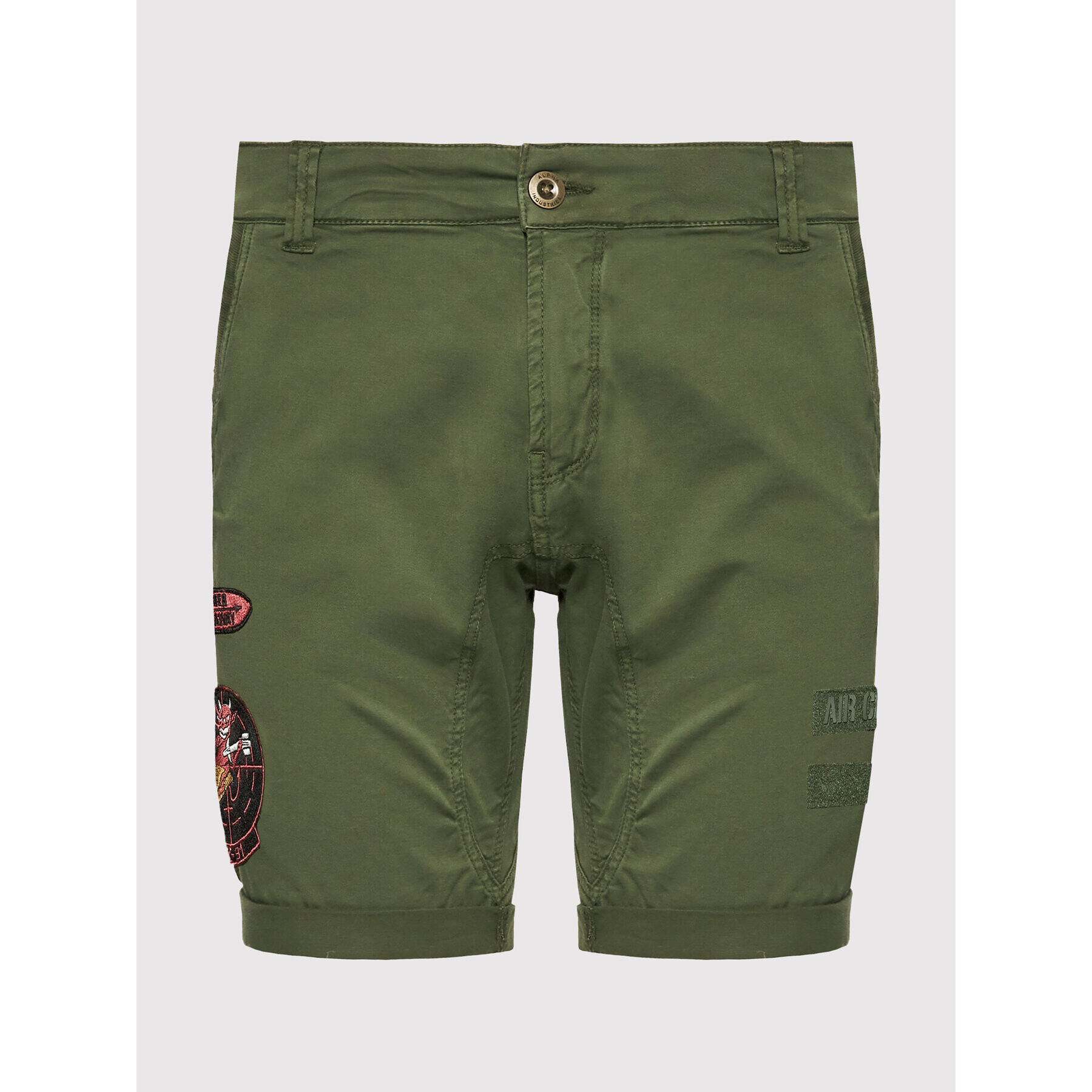 Alpha Industries Bavlnené šortky Kerosene 116212 Zelená Regular Fit - Pepit.sk