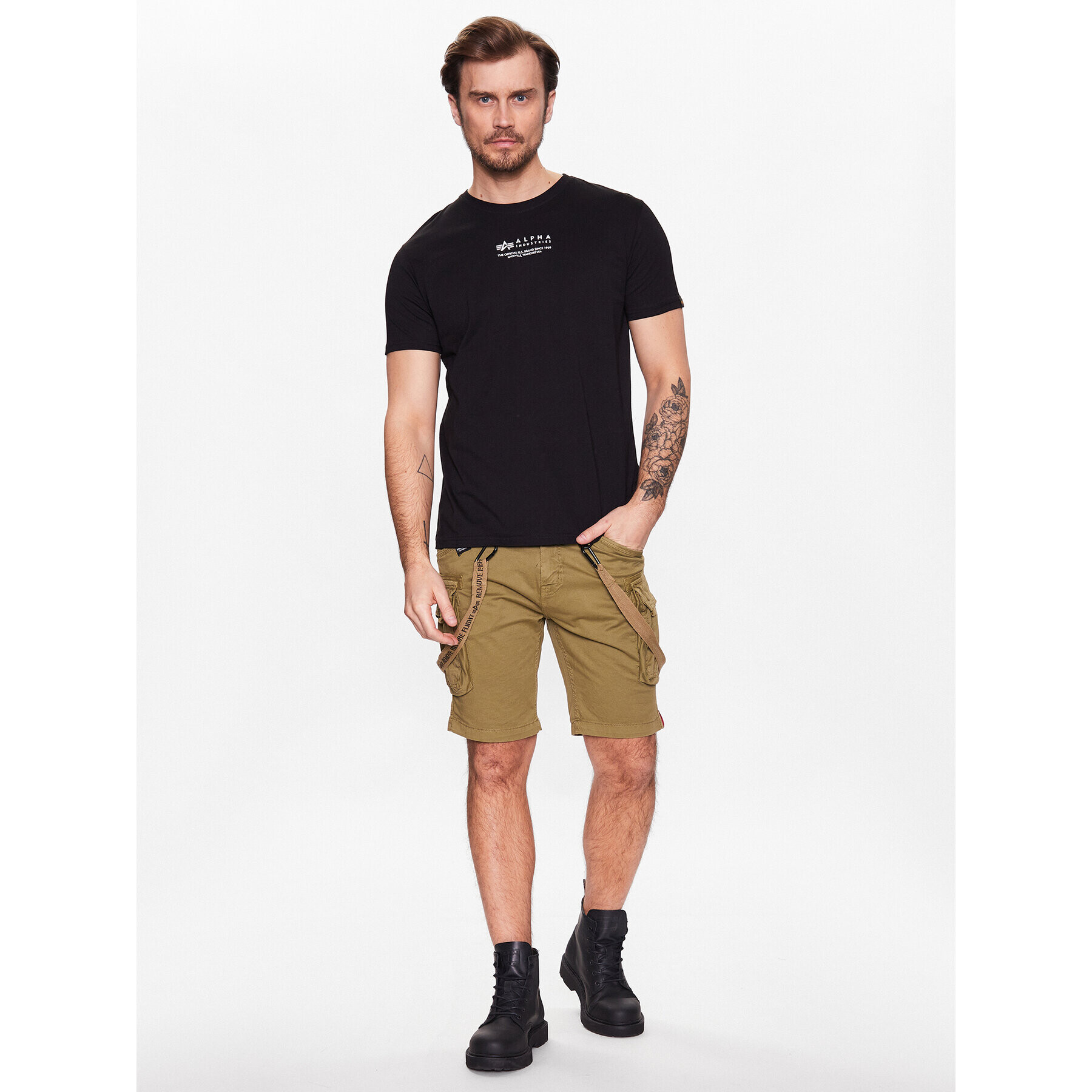 Alpha Industries Bavlnené šortky Utility 116213 Béžová Slim Fit - Pepit.sk