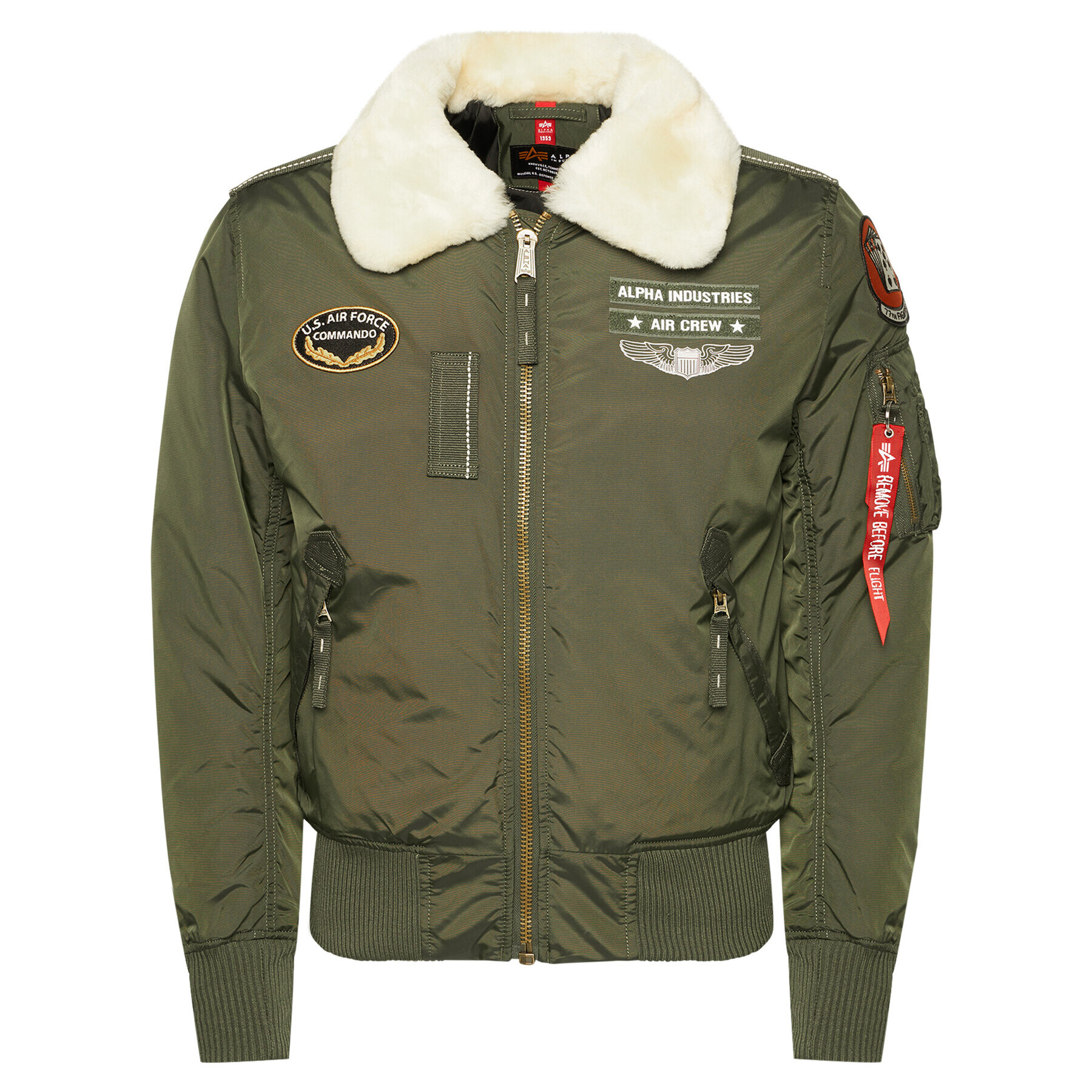 Alpha Industries Bomber bunda Injector III Air Force 198113 Zelená Slim Fit - Pepit.sk