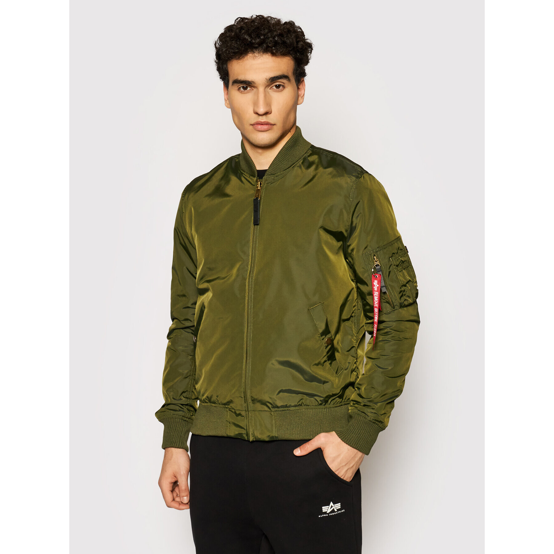 Alpha Industries Bundy bomber Ma-1 191103 Zelená Regular Fit - Pepit.sk