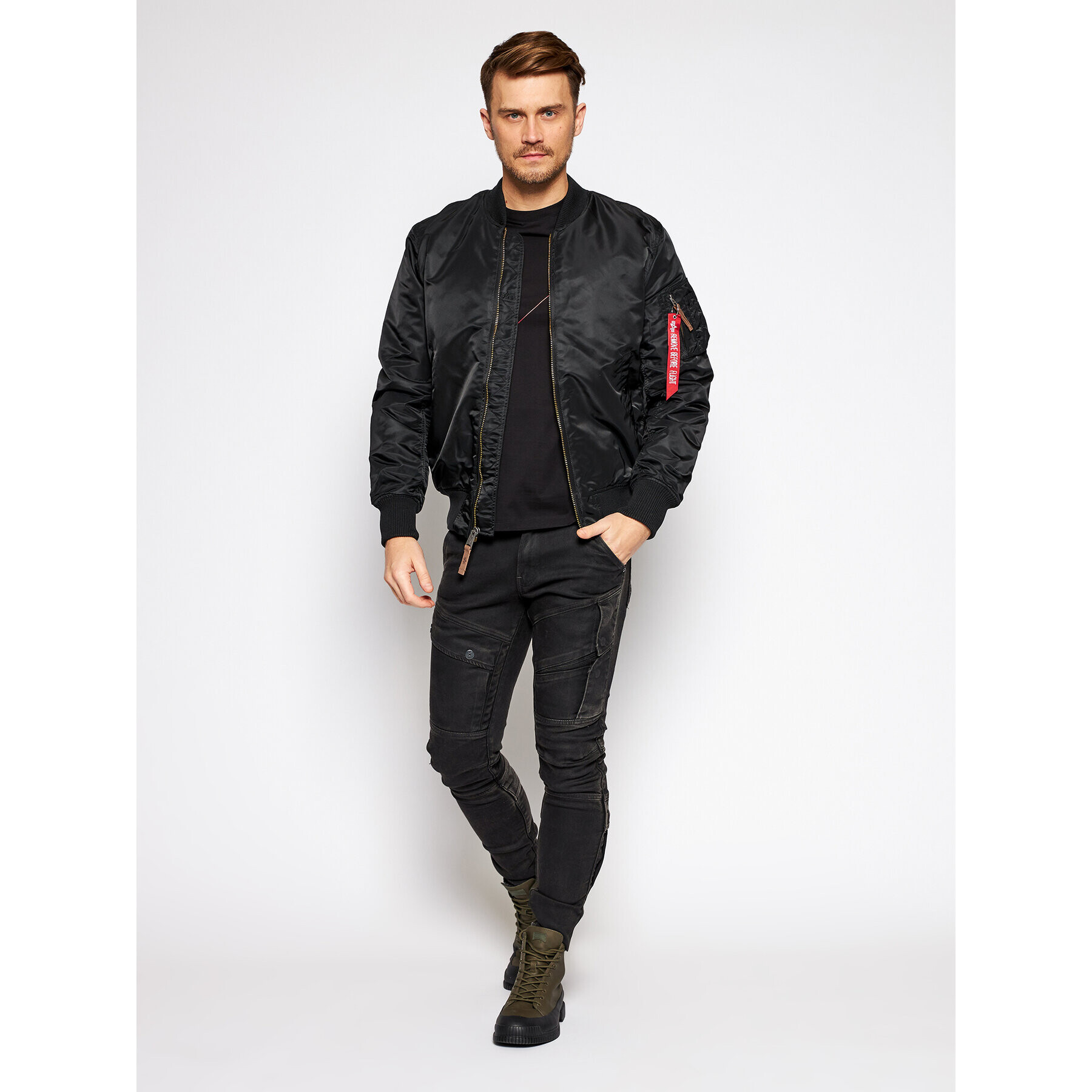 Alpha Industries Bomber bunda Ma-1 Vf 59 Long 168100 Čierna Slim Fit - Pepit.sk