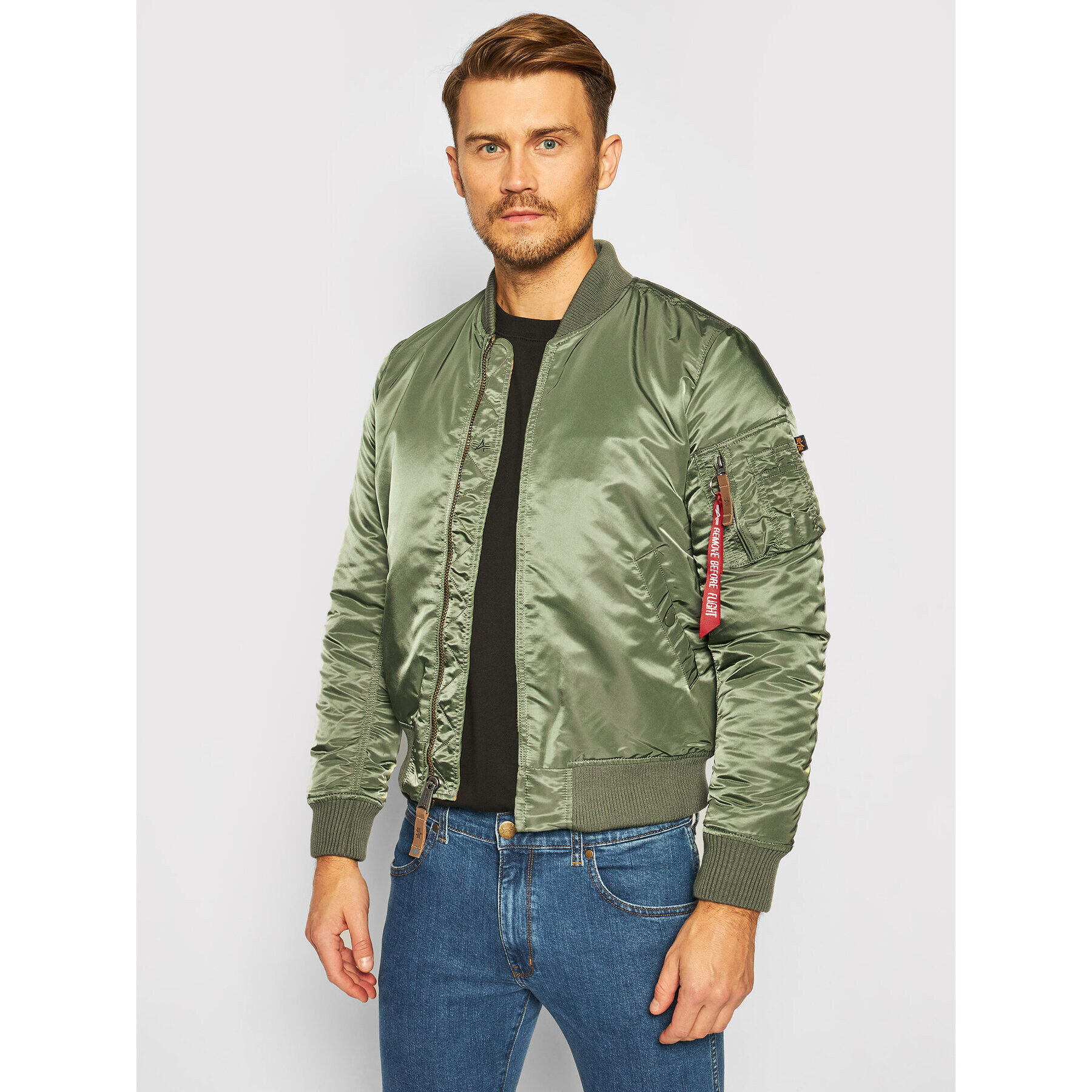 Alpha Industries Bomber bunda Ma-1 Vt 59 191118 Zelená Regular Fit - Pepit.sk