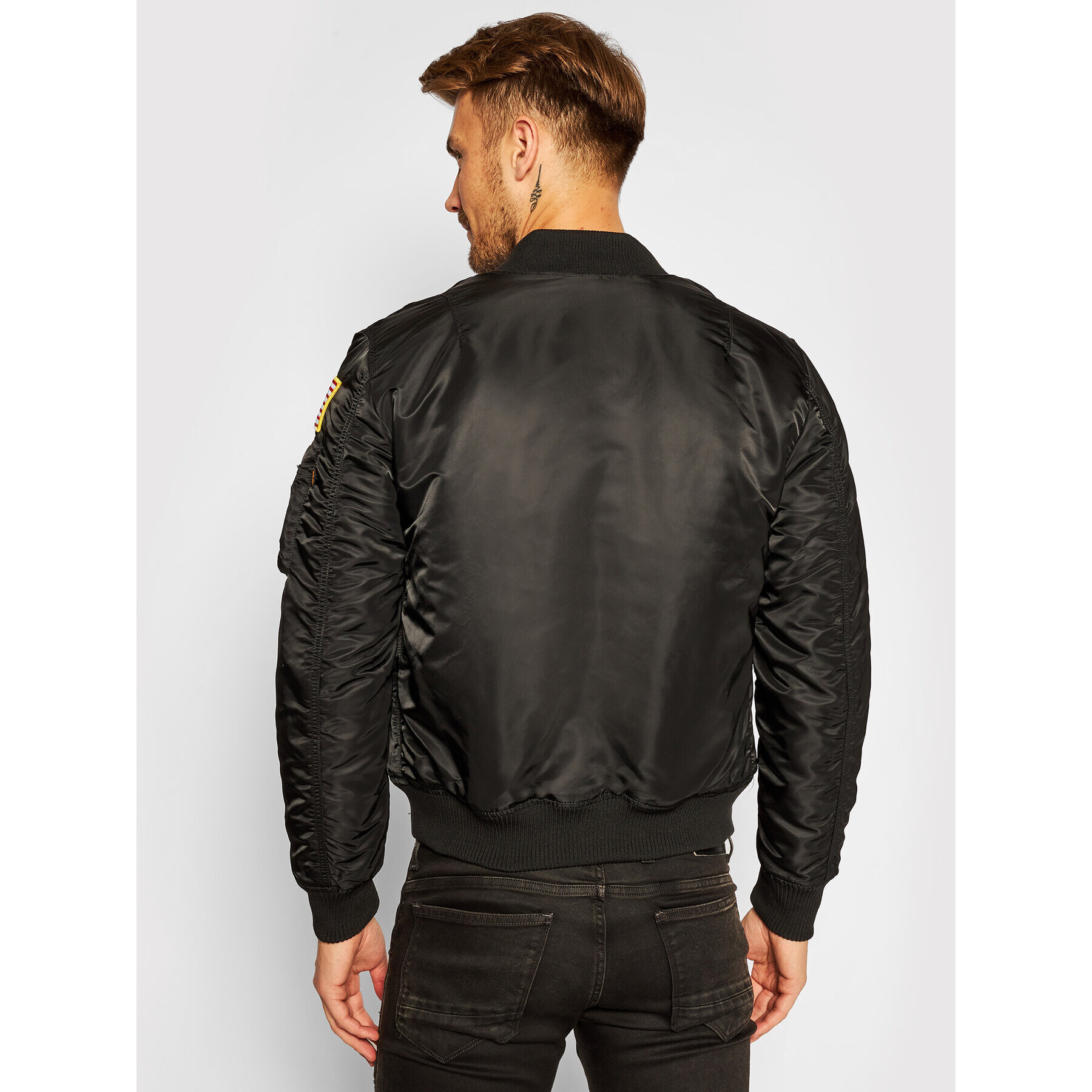 Alpha Industries Bomber bunda Nasa 166107 Čierna Regular Fit - Pepit.sk