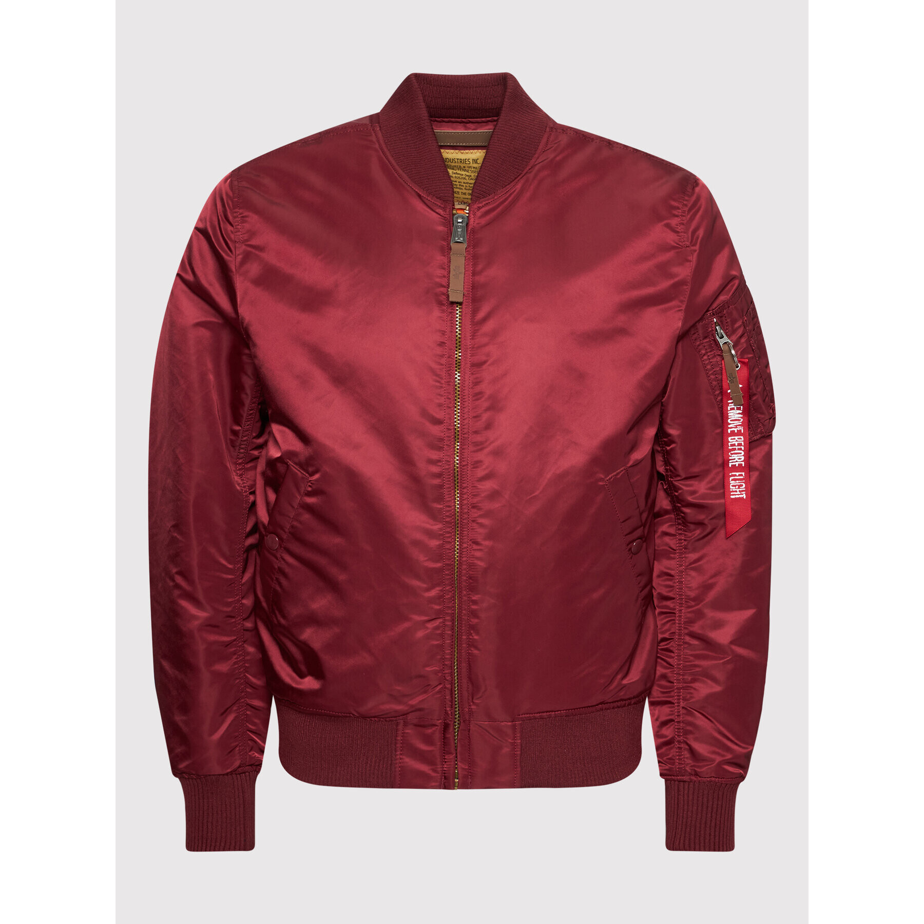 Alpha Industries Bundy bomber Battlewash 191118 Bordová Regular Fit - Pepit.sk