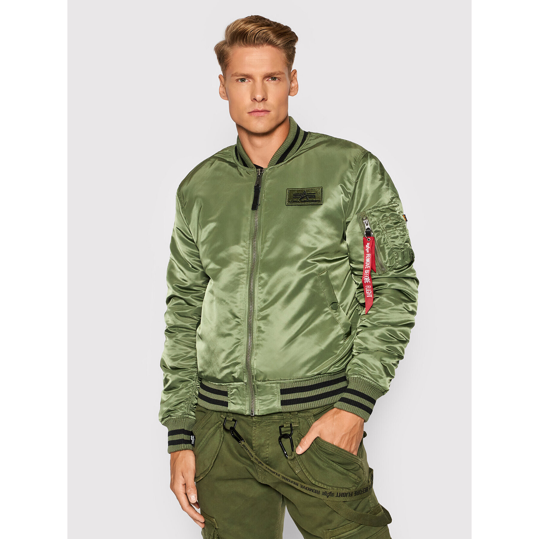 Alpha Industries Bundy bomber College 118112 Zelená Regular Fit - Pepit.sk