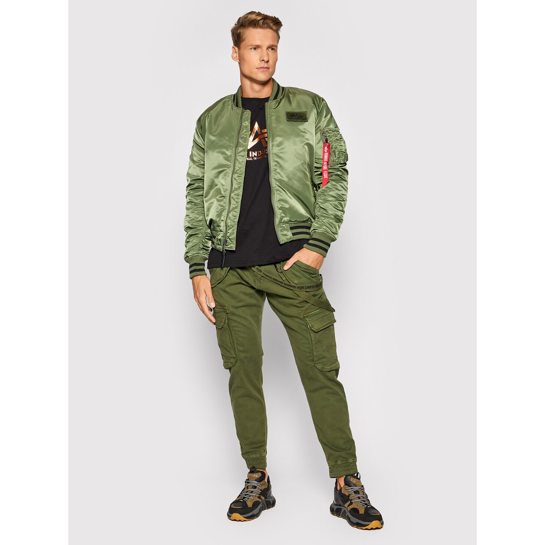 Alpha Industries Bundy bomber College 118112 Zelená Regular Fit - Pepit.sk