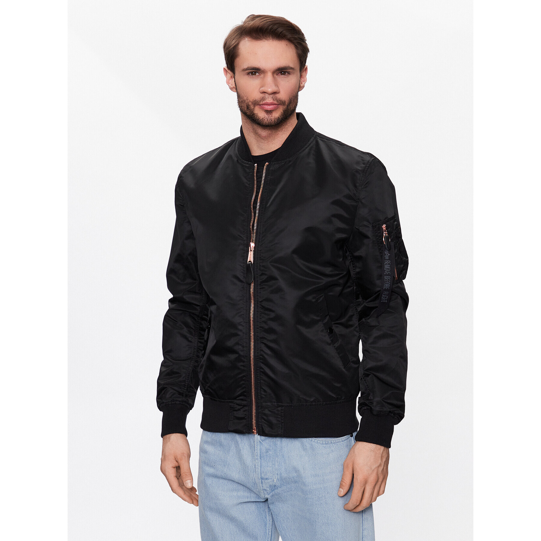 Alpha Industries Bundy bomber MA-1 156101 Čierna Regular Fit - Pepit.sk