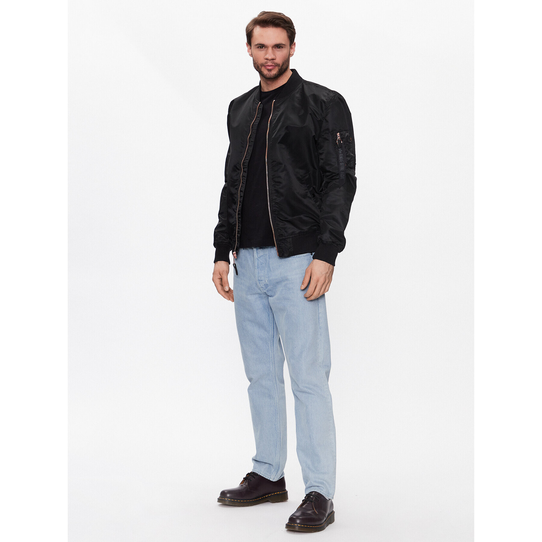 Alpha Industries Bundy bomber MA-1 156101 Čierna Regular Fit - Pepit.sk